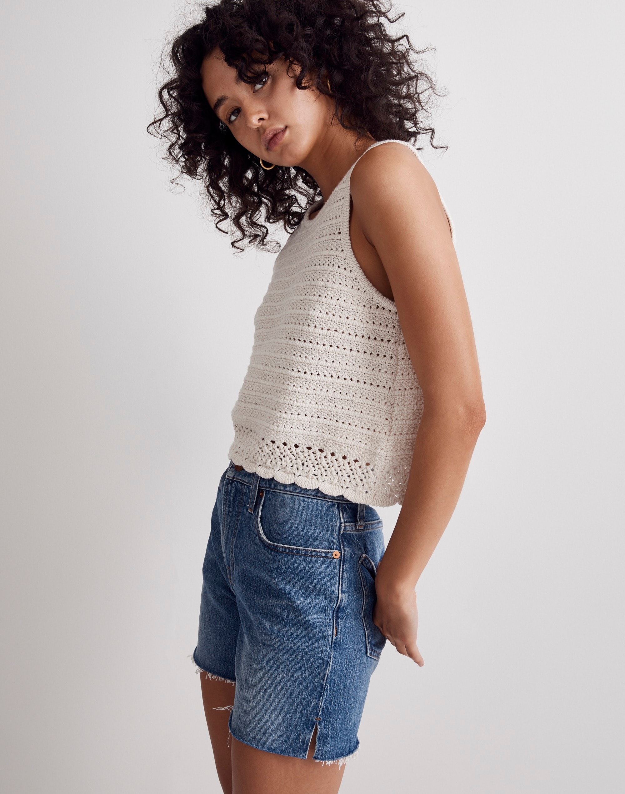 Kellen Crocheted Sweater Tank | Madewell