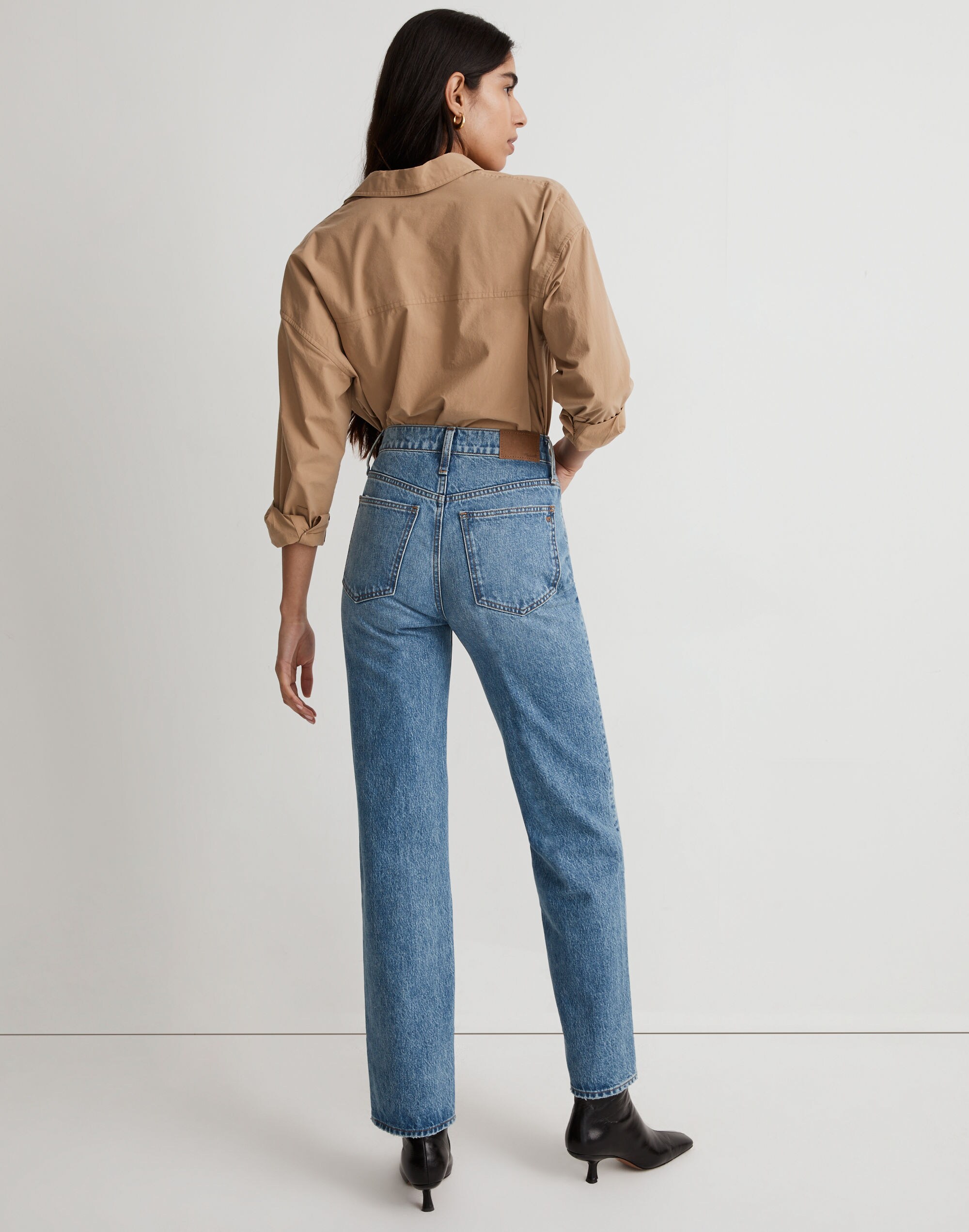 The Perfect Vintage Straight Jean in Delafield Wash: Button-Fly Edition