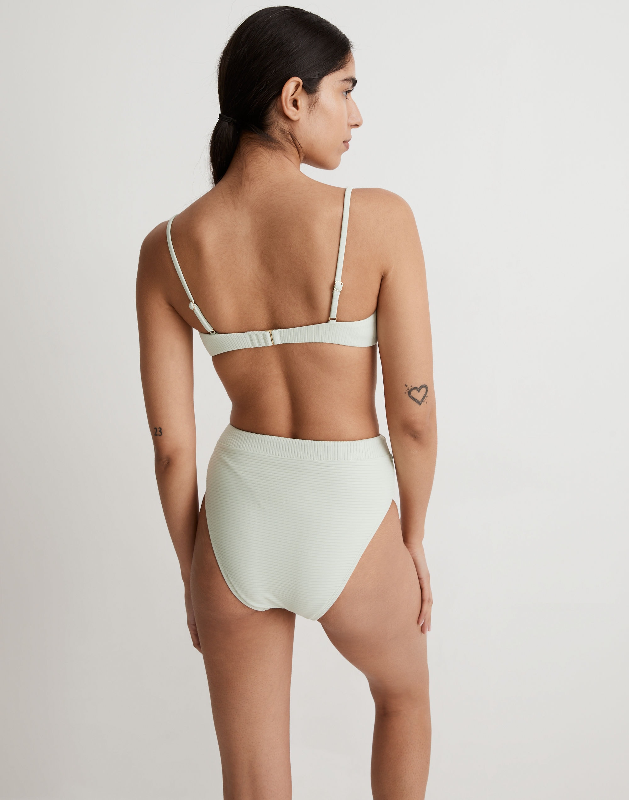 Ribbed High-Cut Bikini Bottom | Madewell