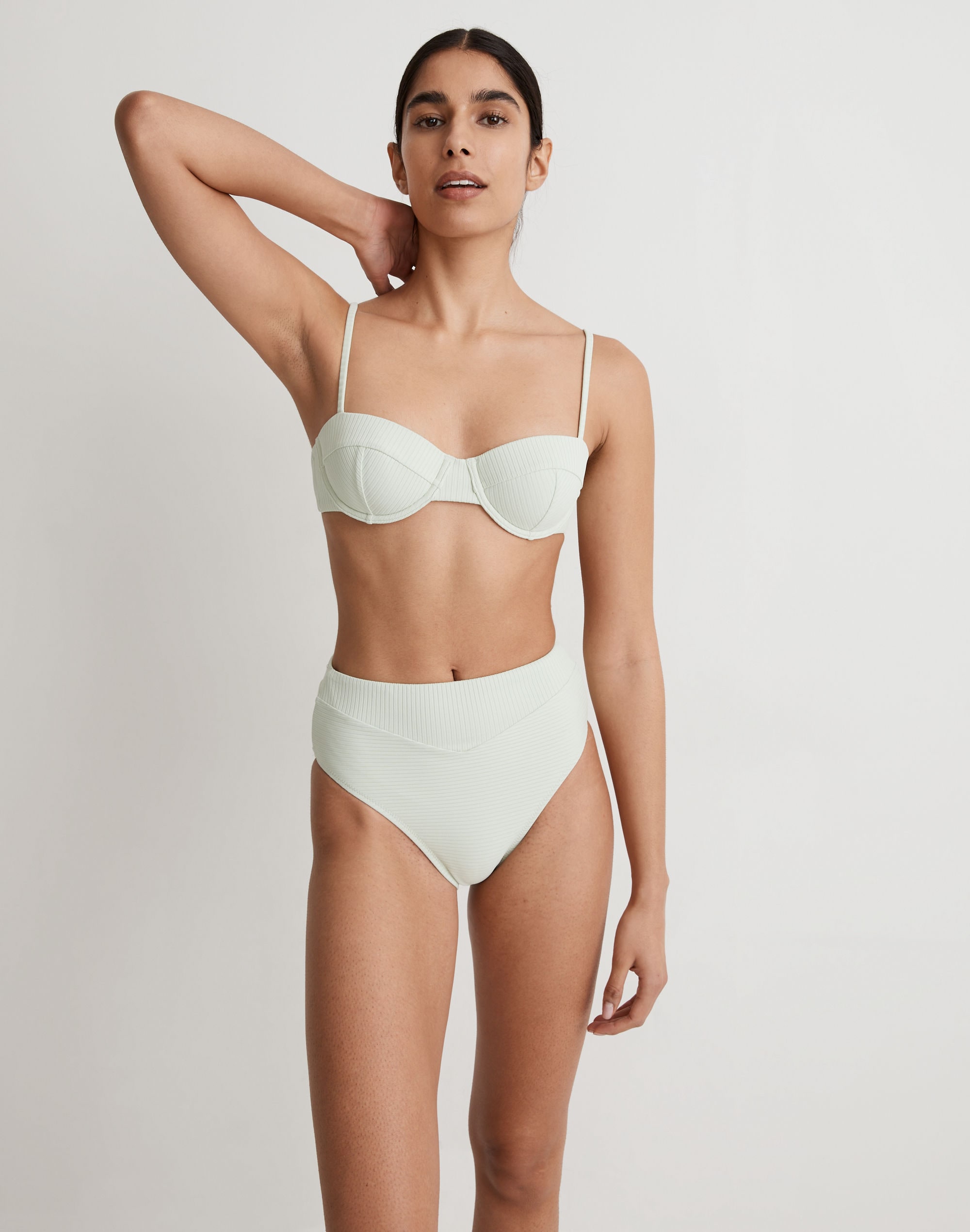 Ribbed High-Cut Bikini Bottom | Madewell