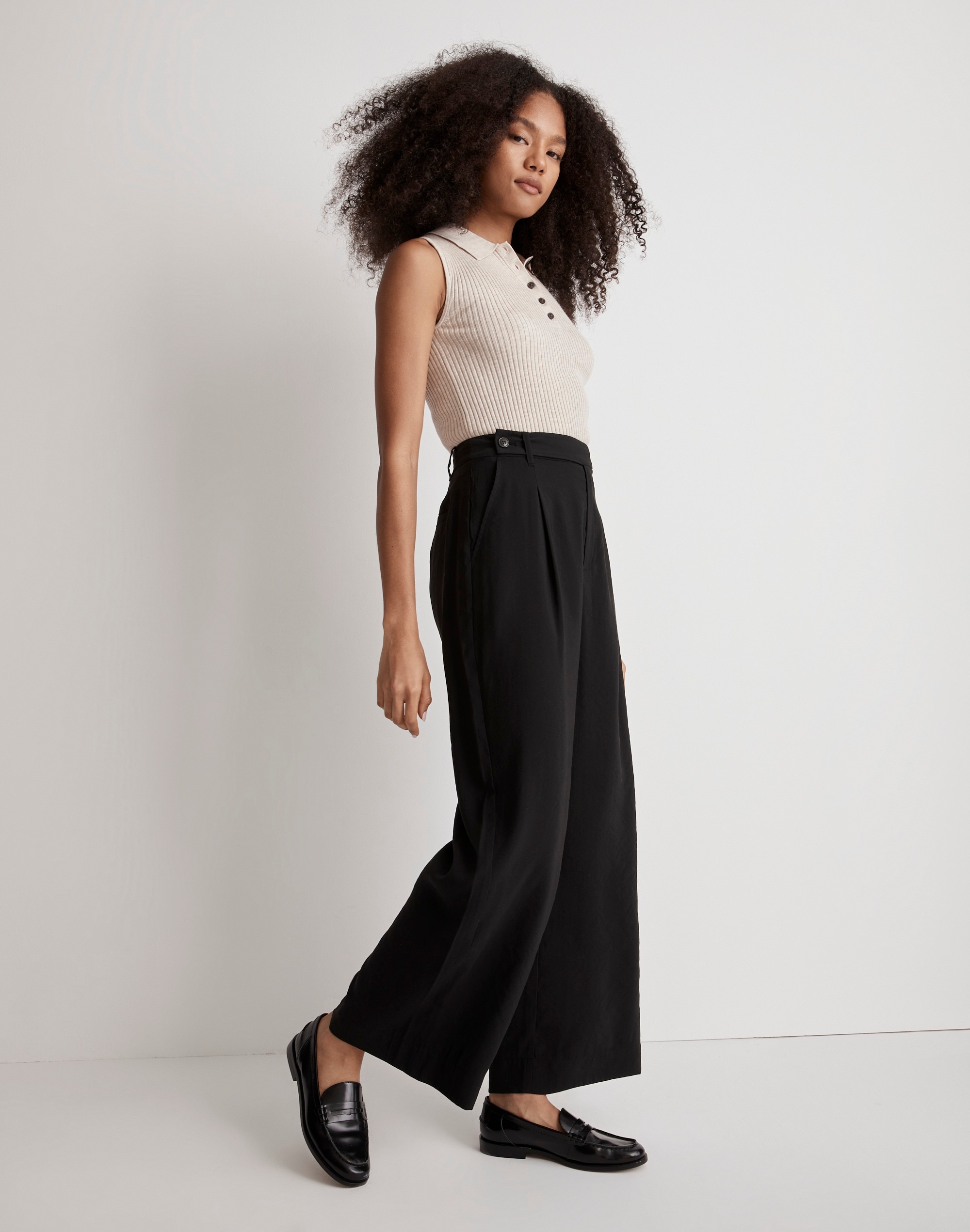 The Harlow Wide-Leg Ankle Pant Softdrape | Madewell