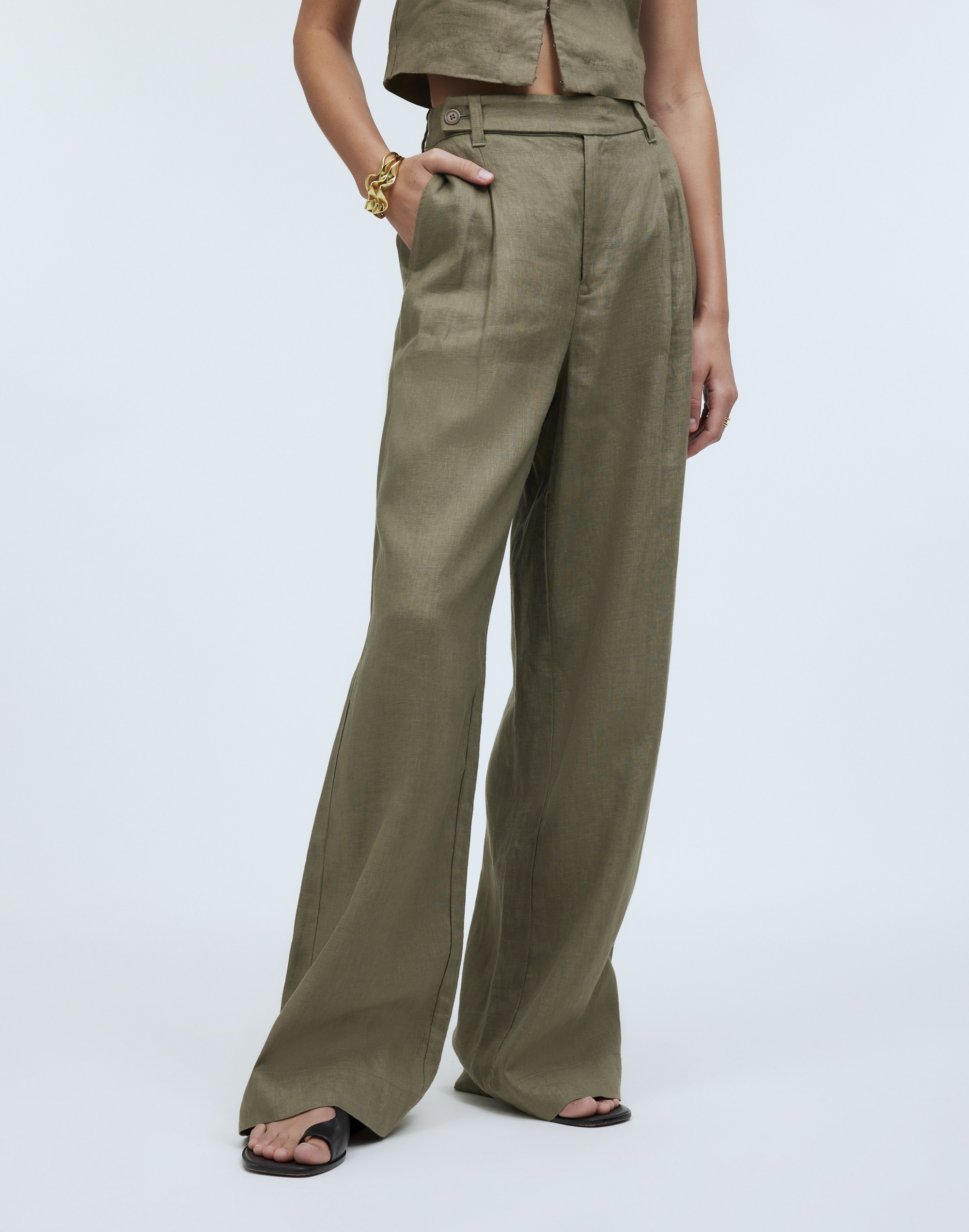 The Harlow Wide-Leg Pant in 100% Linen