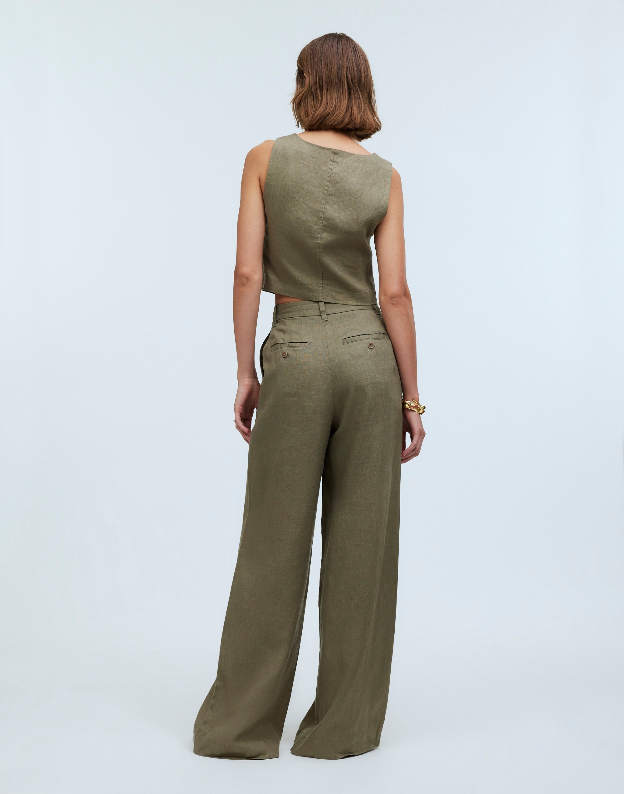 The Harlow Wide-Leg Pant 100% Linen | Madewell