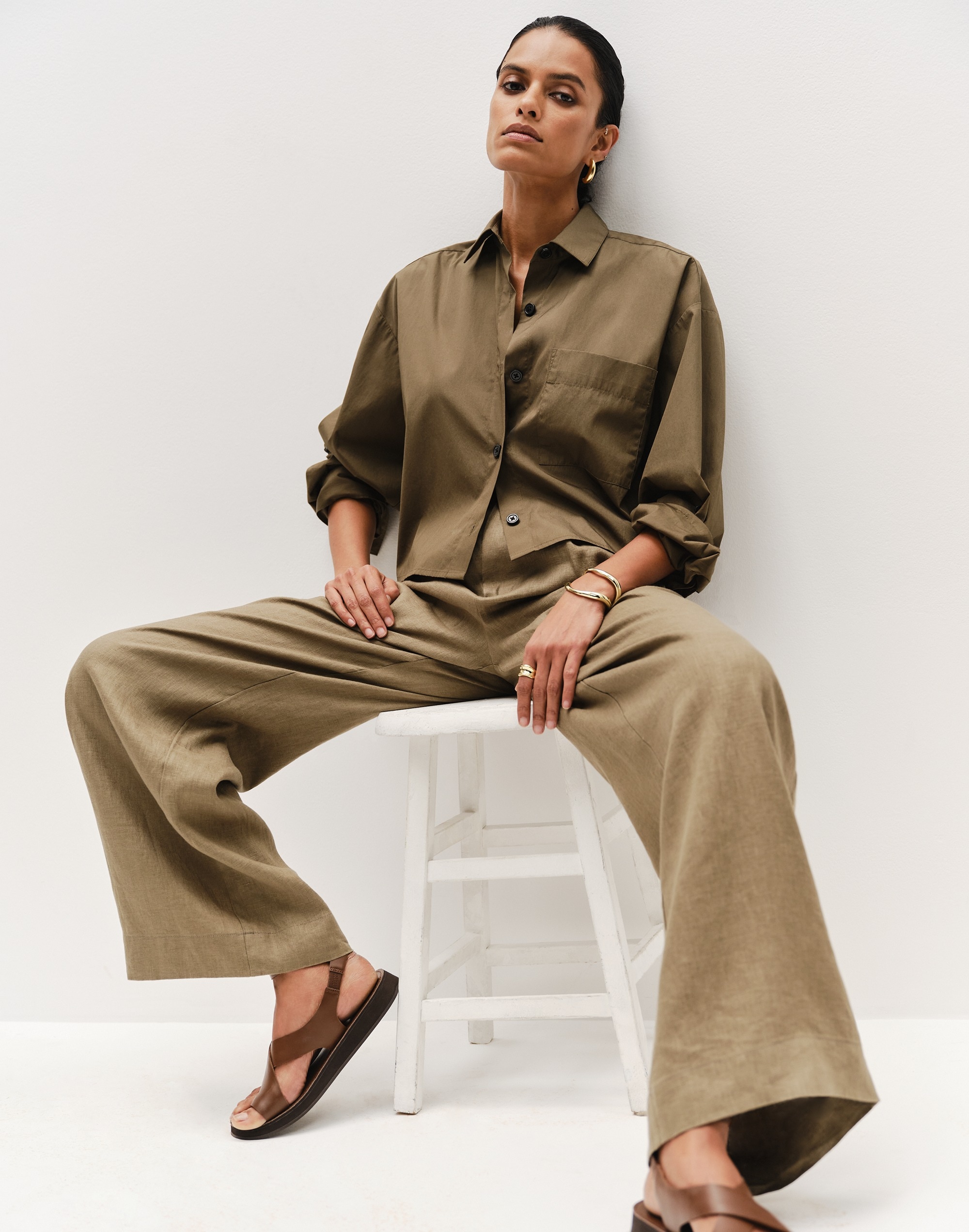 The Harlow Wide-Leg Pant 100% Linen | Madewell