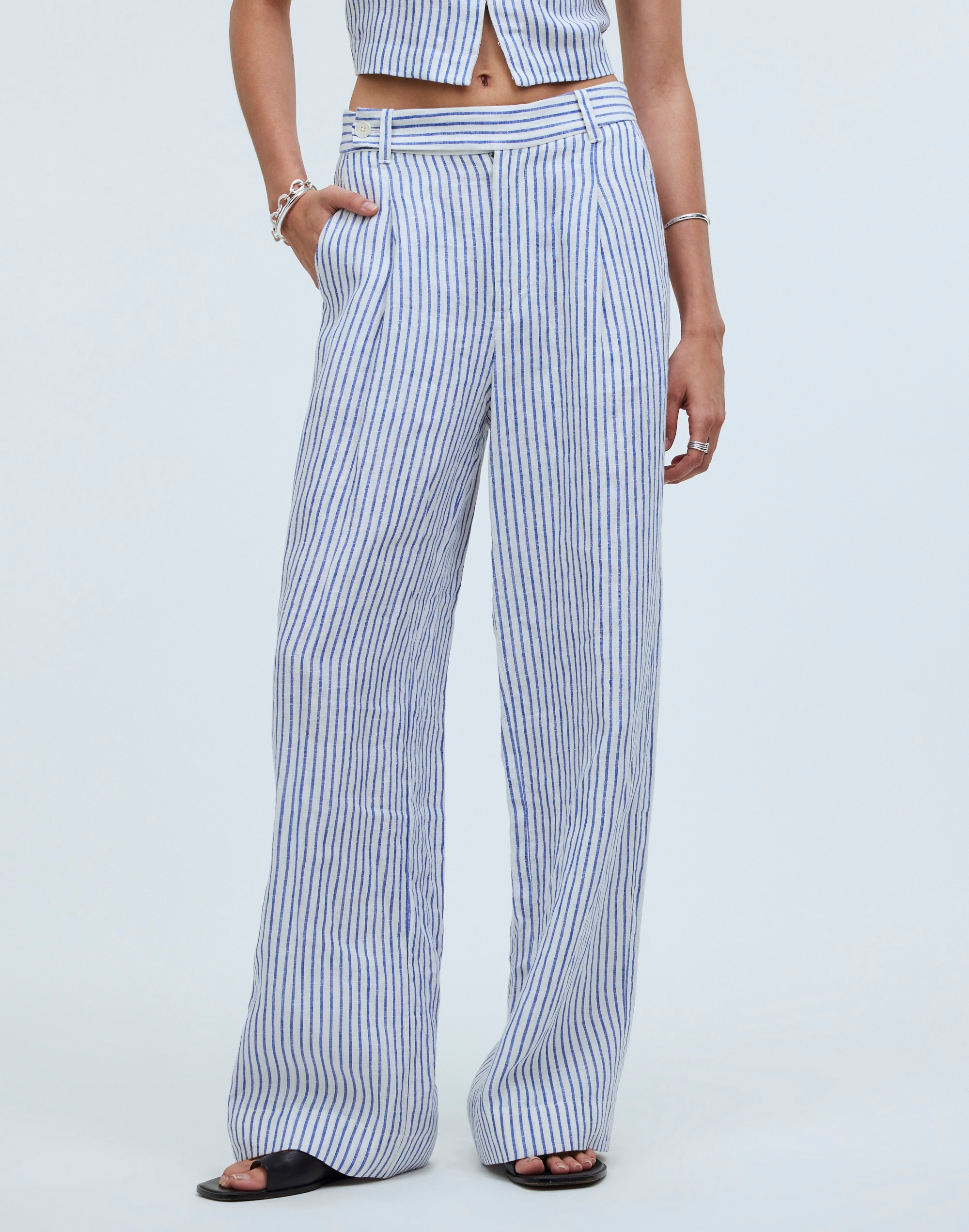 The Tall Harlow Wide-Leg Pant 100% Linen | Madewell