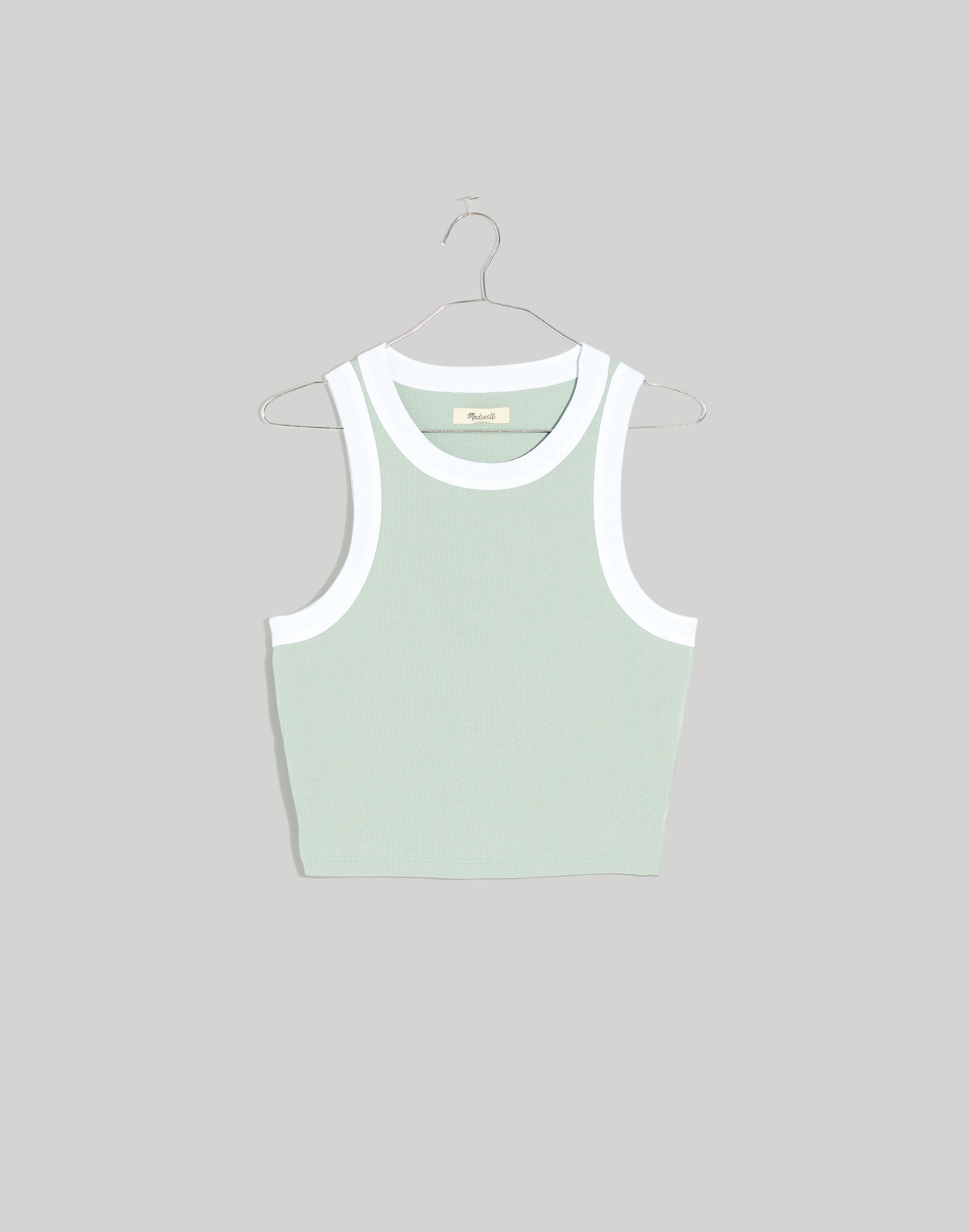 Brightside Rib Cutaway Crop Tank | Madewell