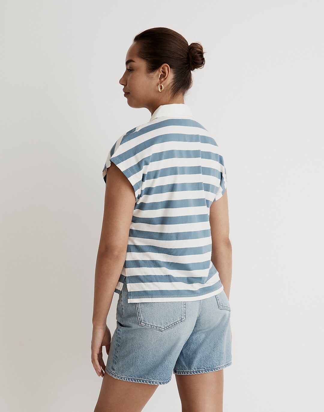 Relaxed Polo Tee in Stripe