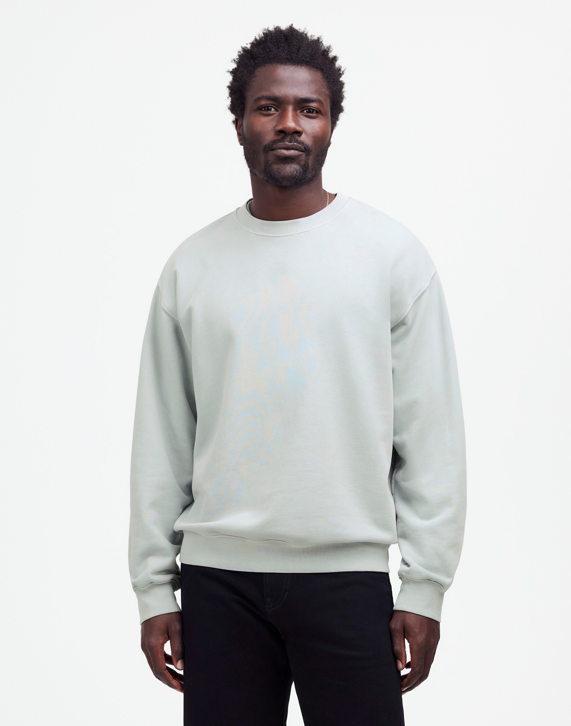 Mw The Mccarren Midweight Crewneck Sweatshirt In Glassware Blue