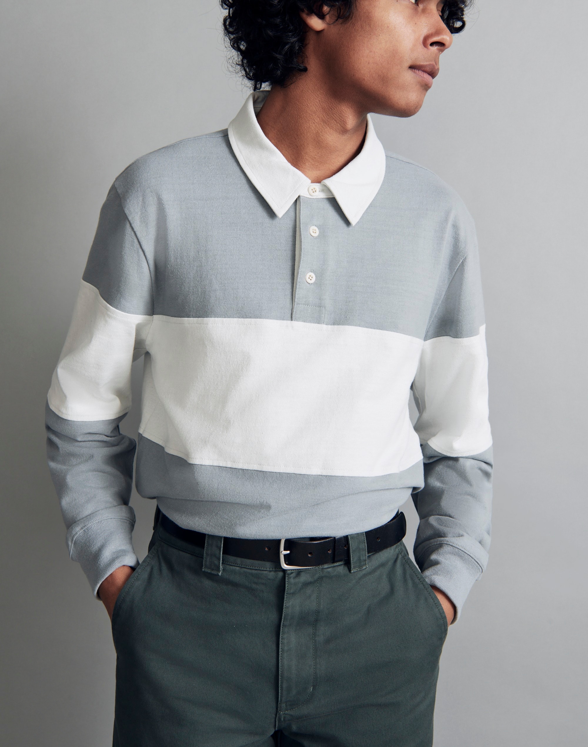 Rugby Long-Sleeve Polo Shirt | Madewell