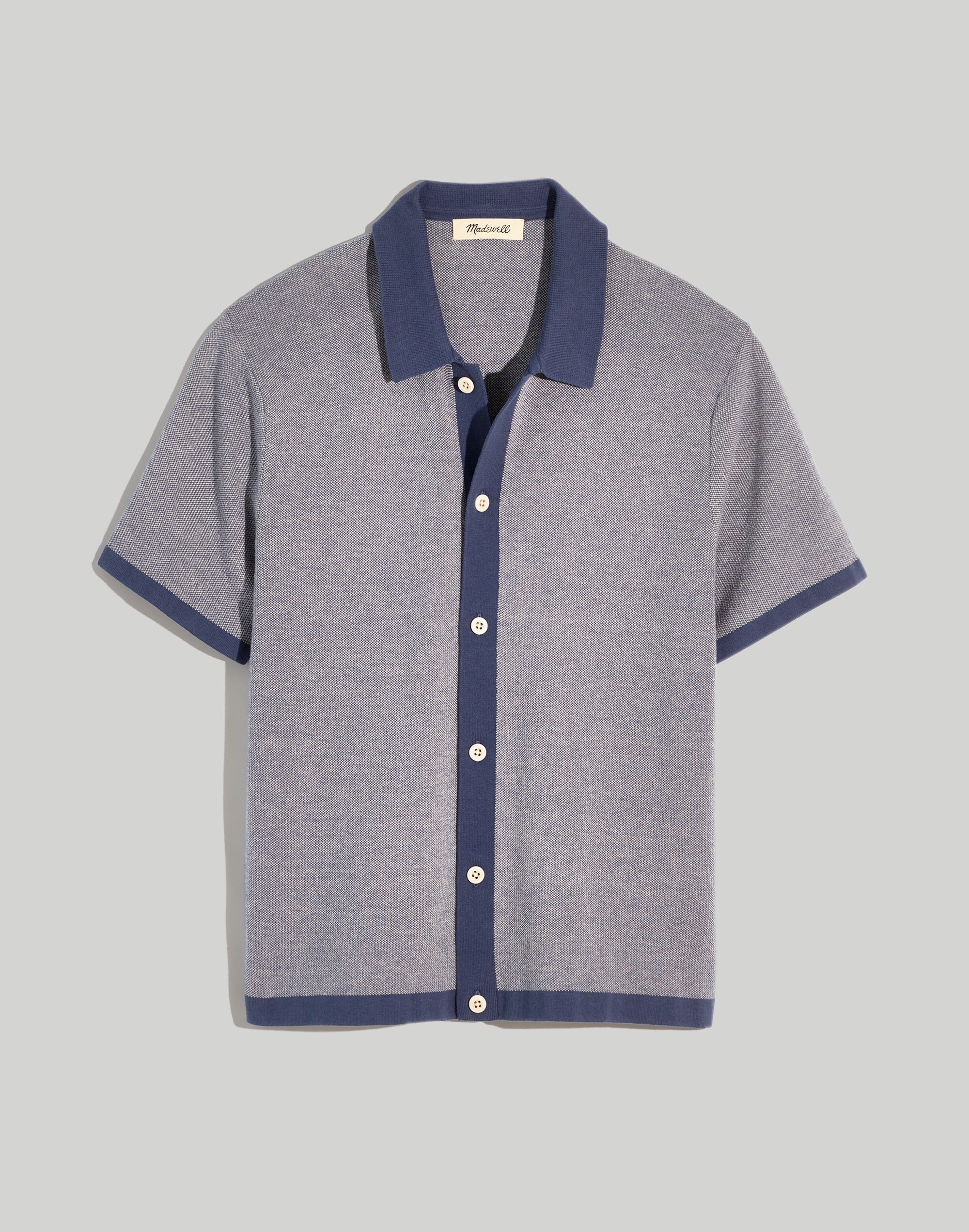 Button-Up Short-Sleeve Sweater Polo | Madewell