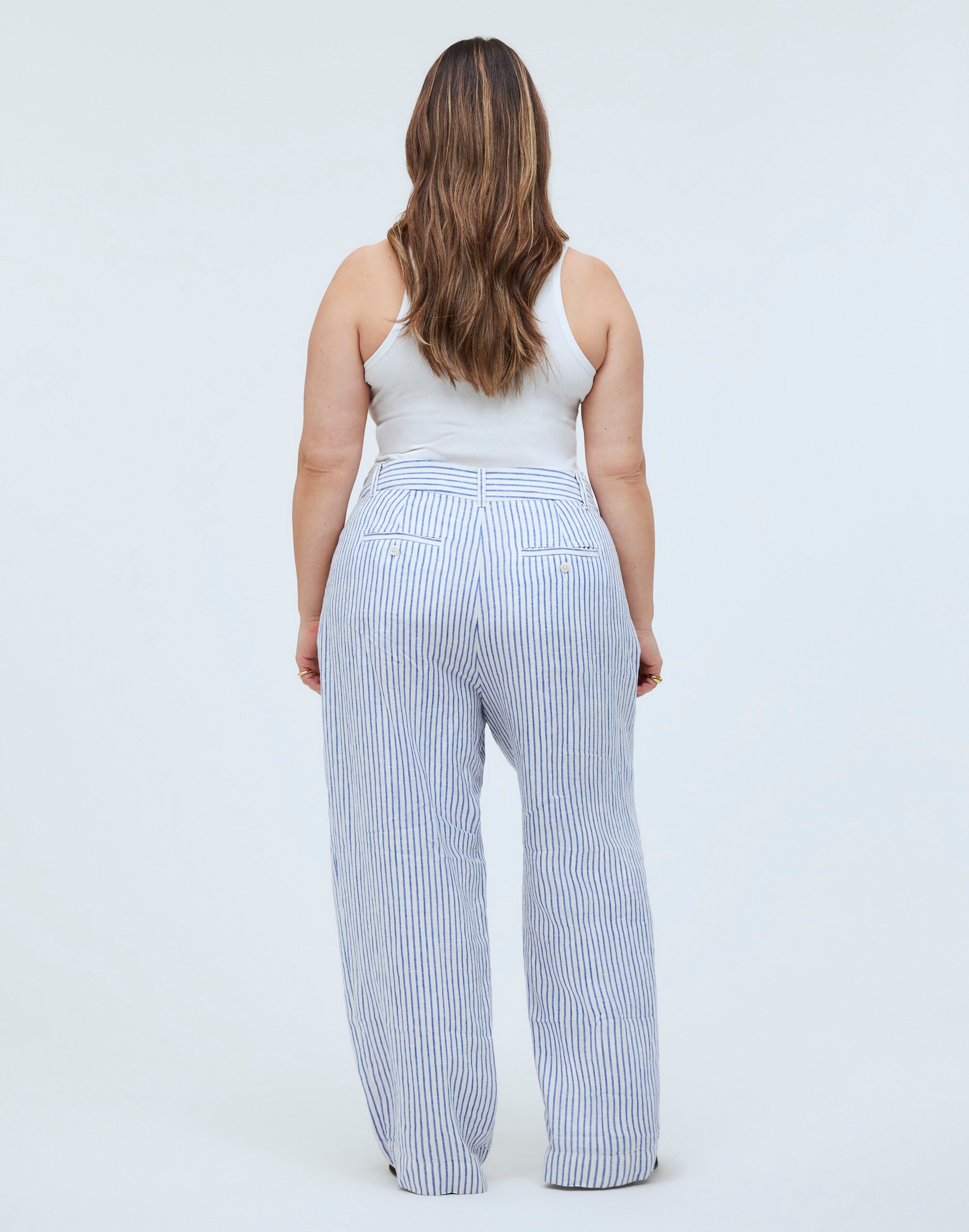 The Plus Harlow Wide-Leg Pant in 100% Linen | Madewell