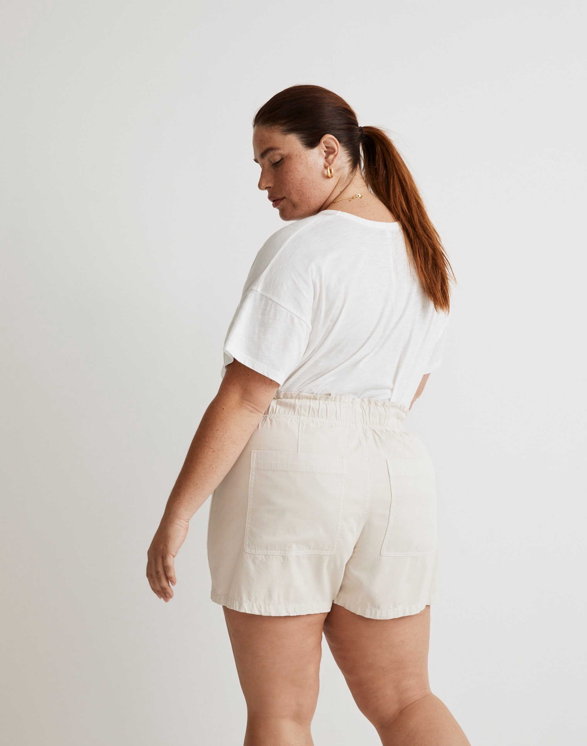 Plus Denim Pull-On Paperbag Utility Shorts: Garment-Dyed Edition | Madewell