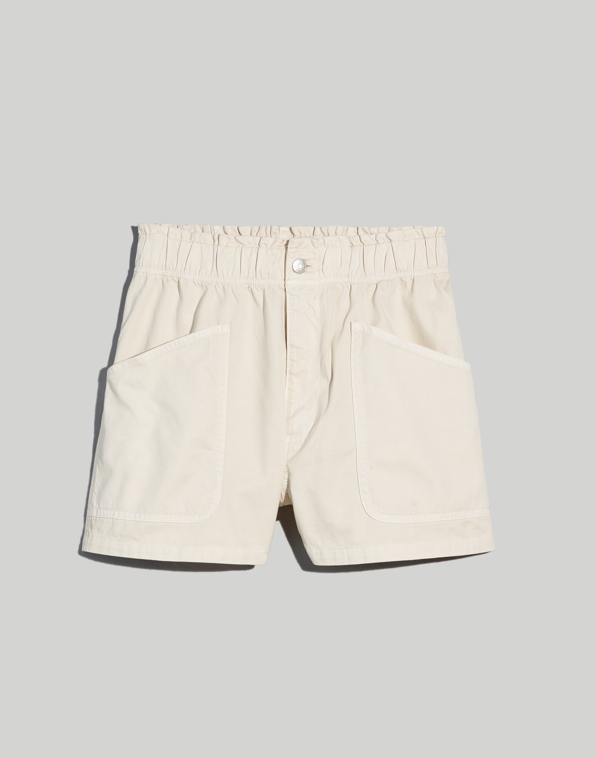 Plus Denim Pull-On Paperbag Utility Shorts: Garment-Dyed Edition | Madewell