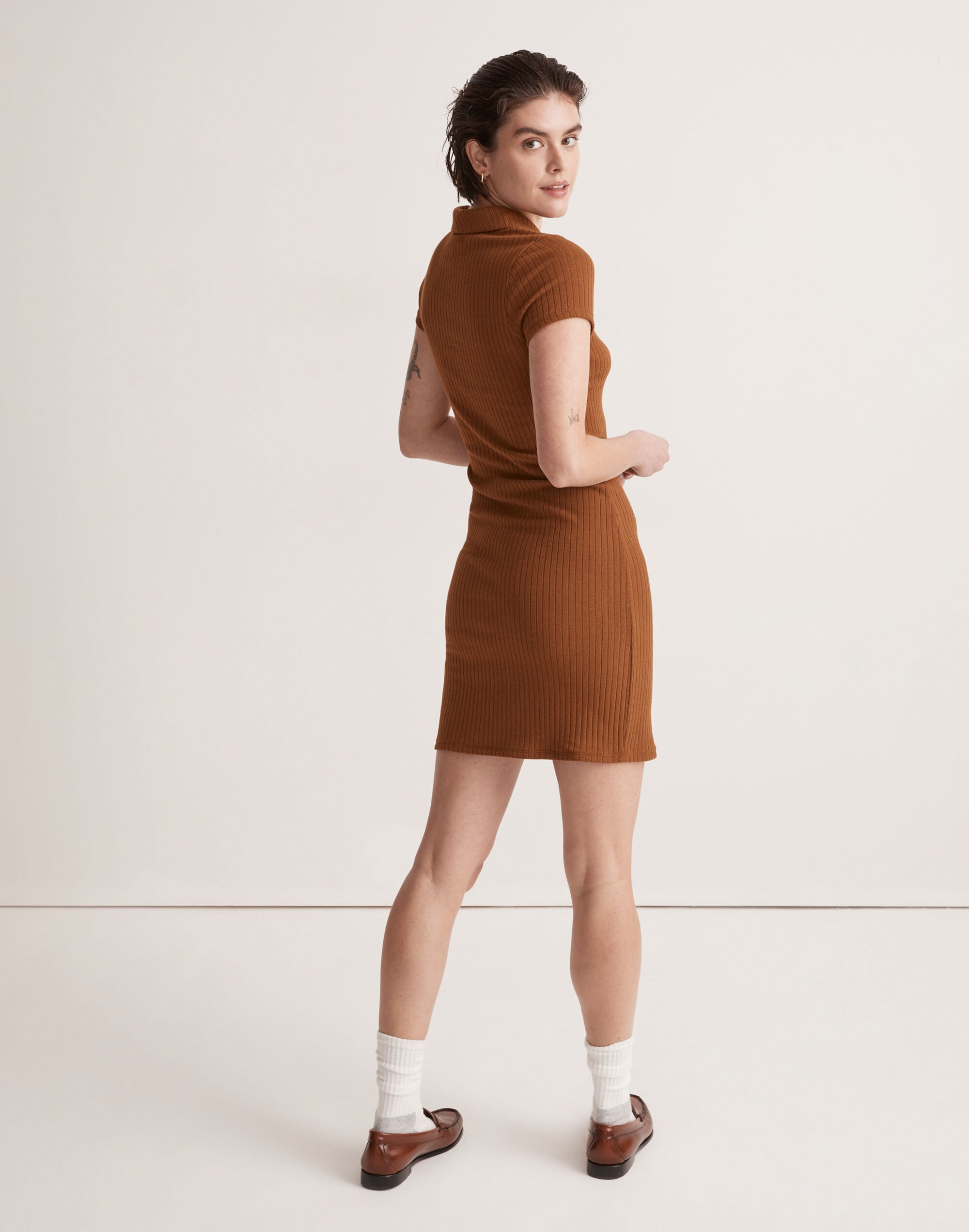 polo knit mini dress