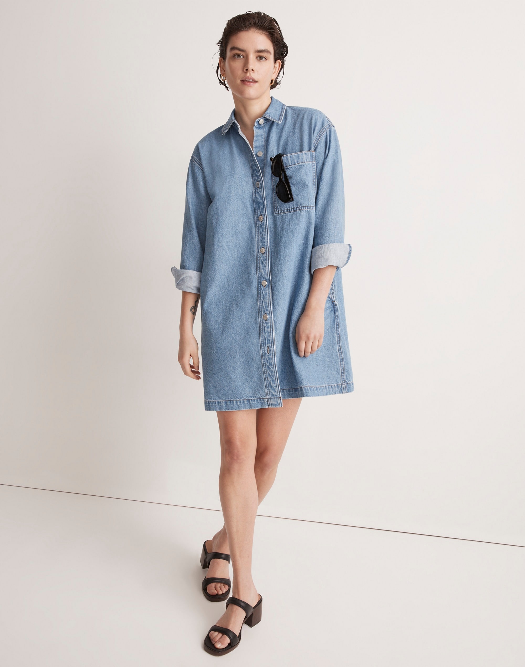 Denim Oversized Shirtdress Springvale Wash | Madewell