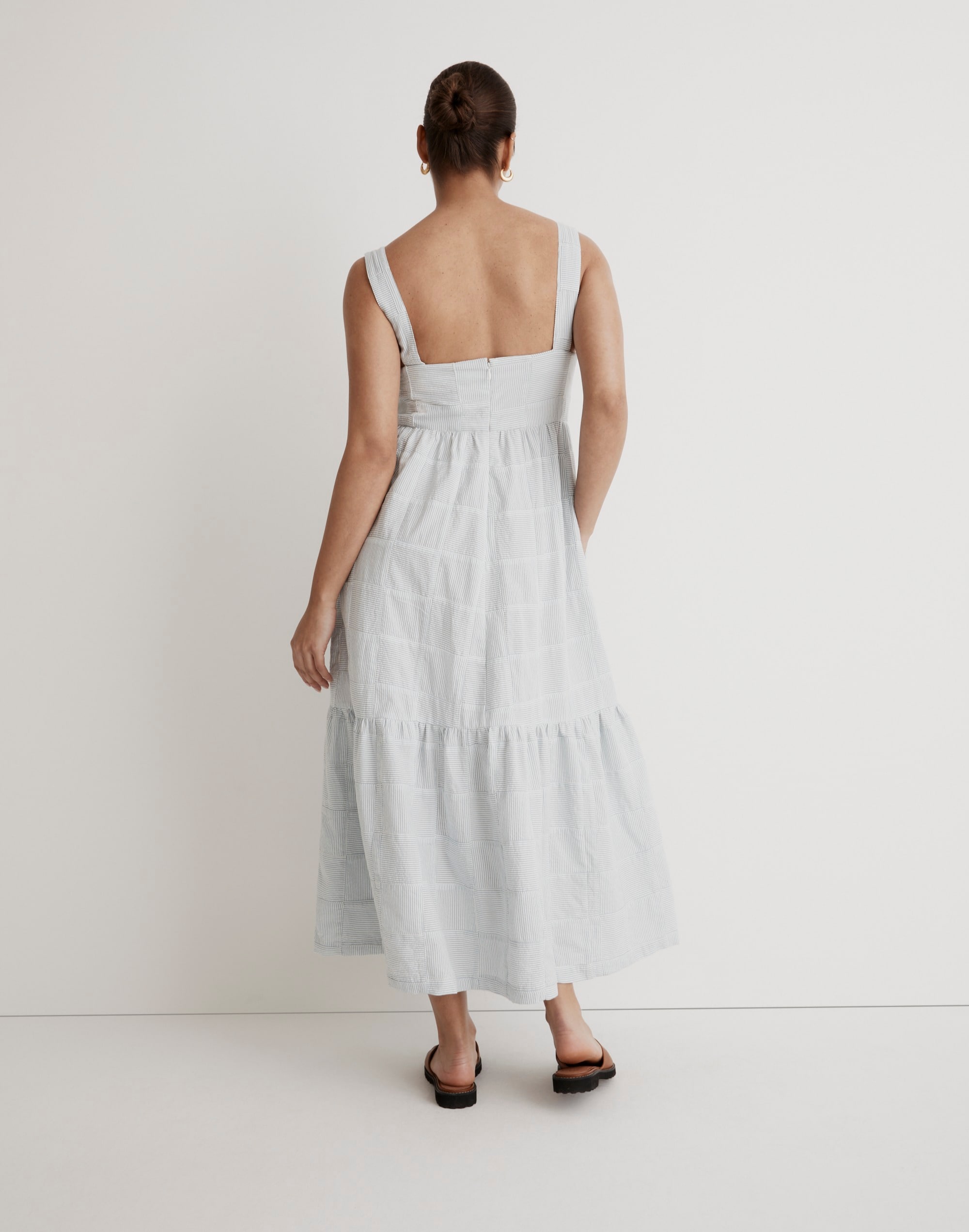 Cicely Tiered Midi Dress Patchwork | Madewell