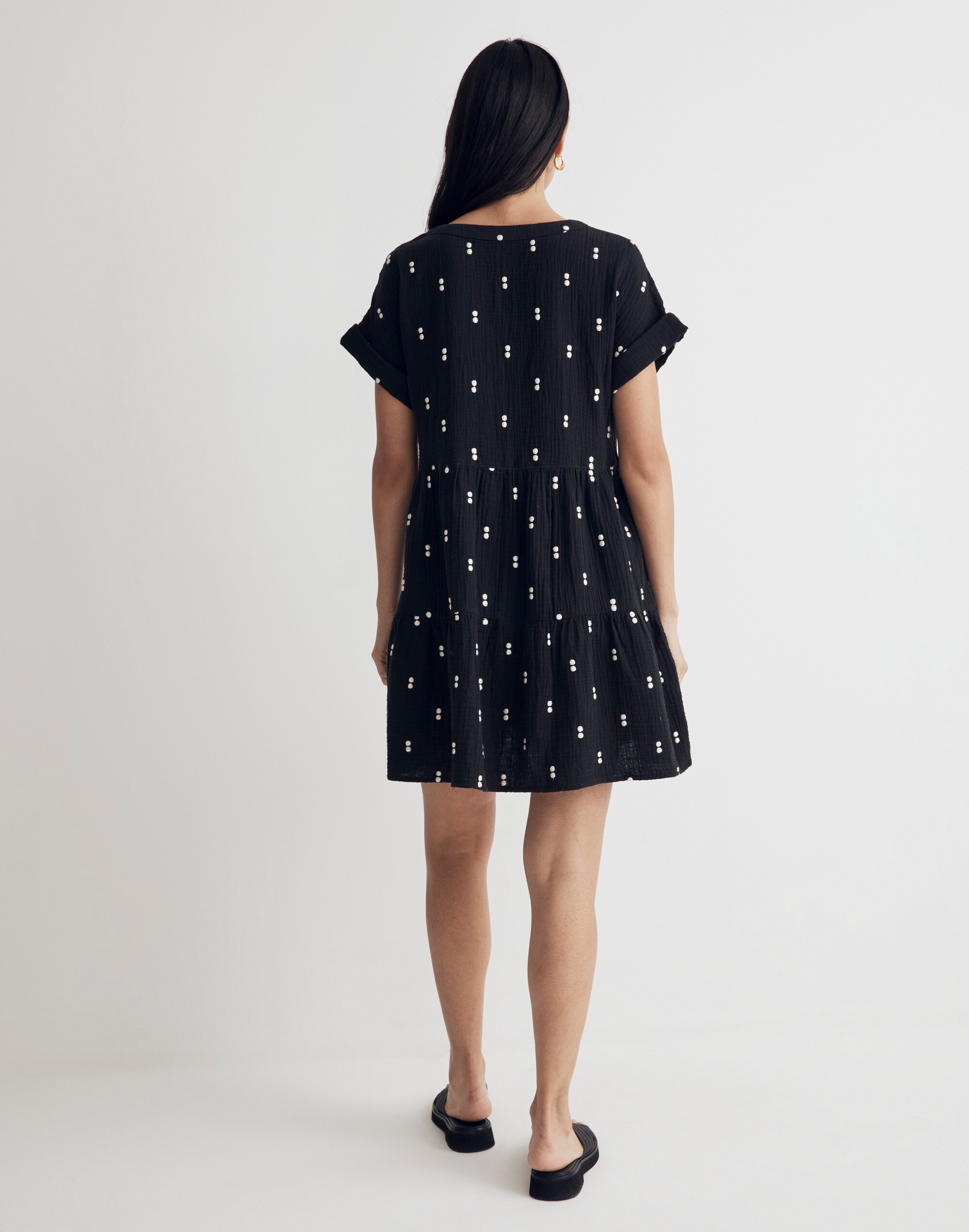 驚きの値段】 herlipto Embroidery Poplin Mini Dress ミニワンピース