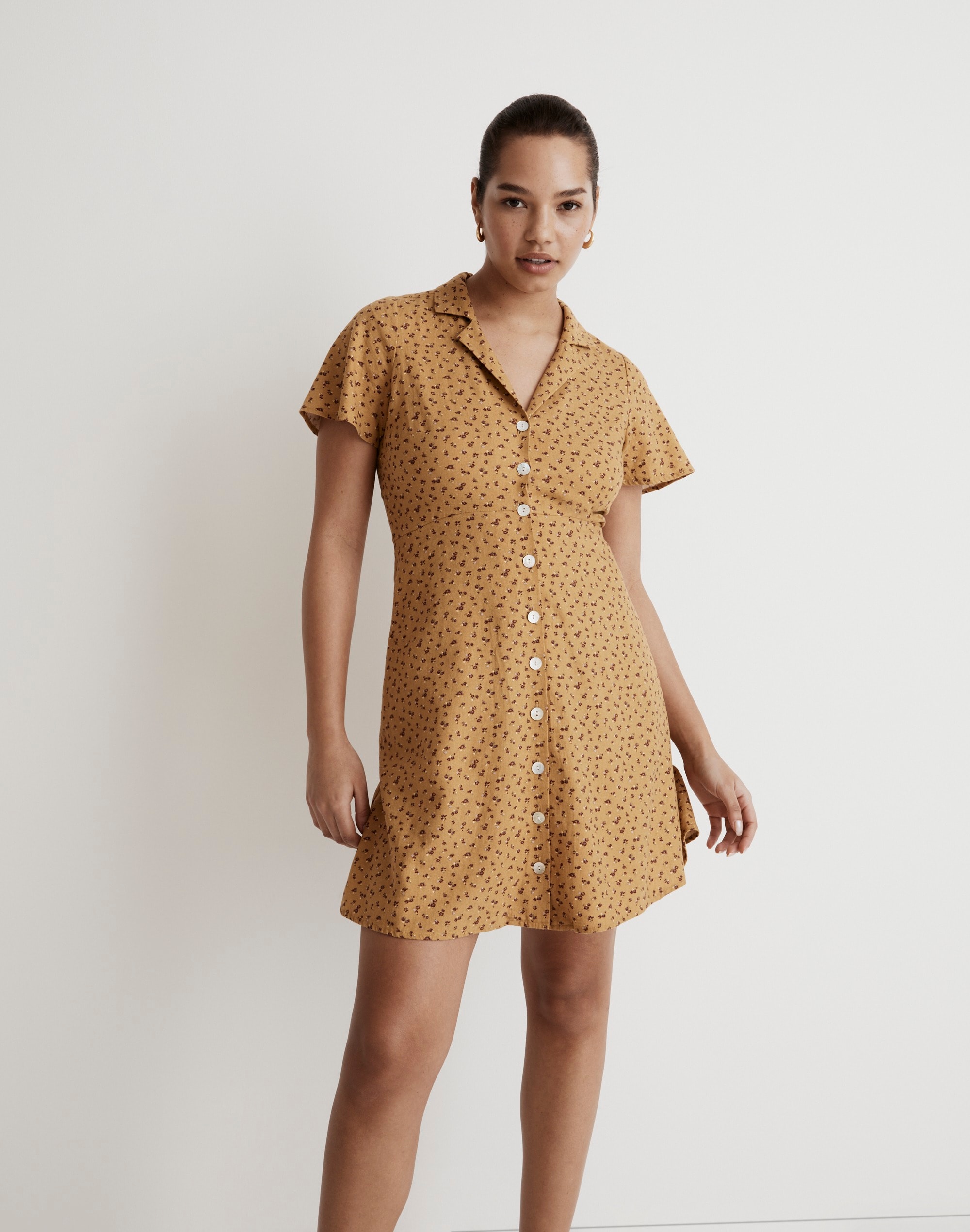 Kacie Mini Shirtdress in Bitsy Bouquet | Madewell