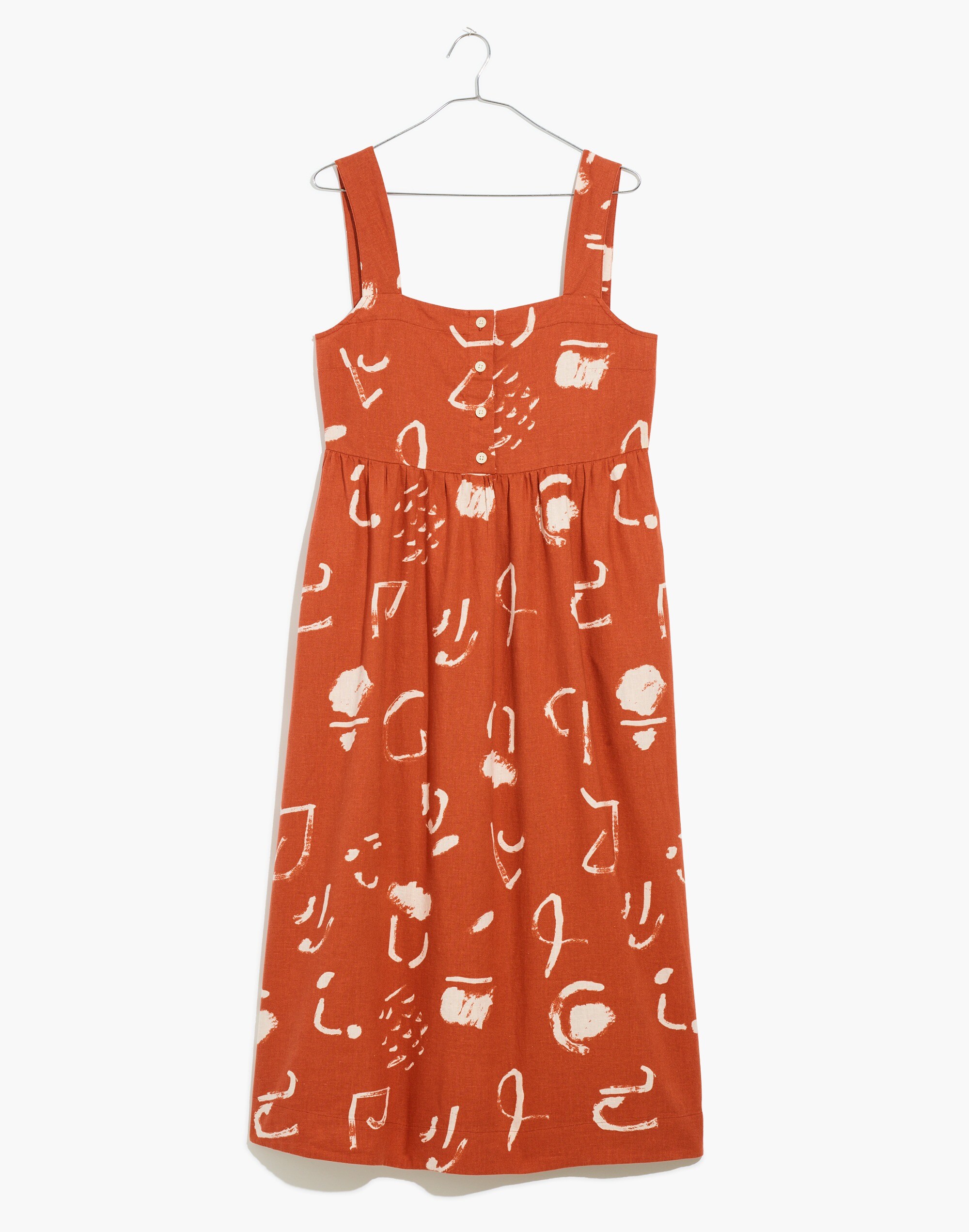 Madewell x Caroline Z Hurley Tank Midi Dress Abstract Alpha |