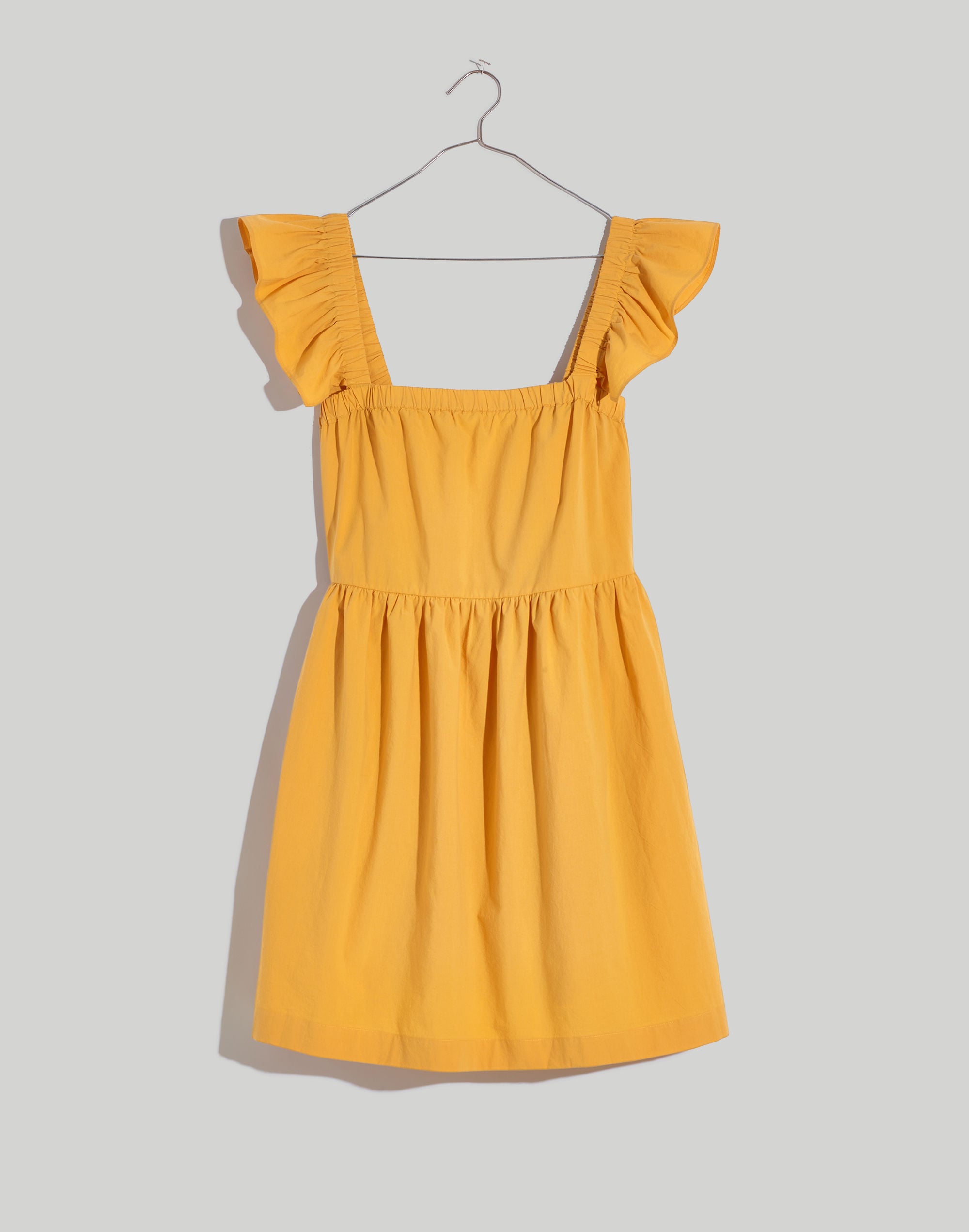 Flutter-Sleeve Square-Neck Mini Dress | Madewell