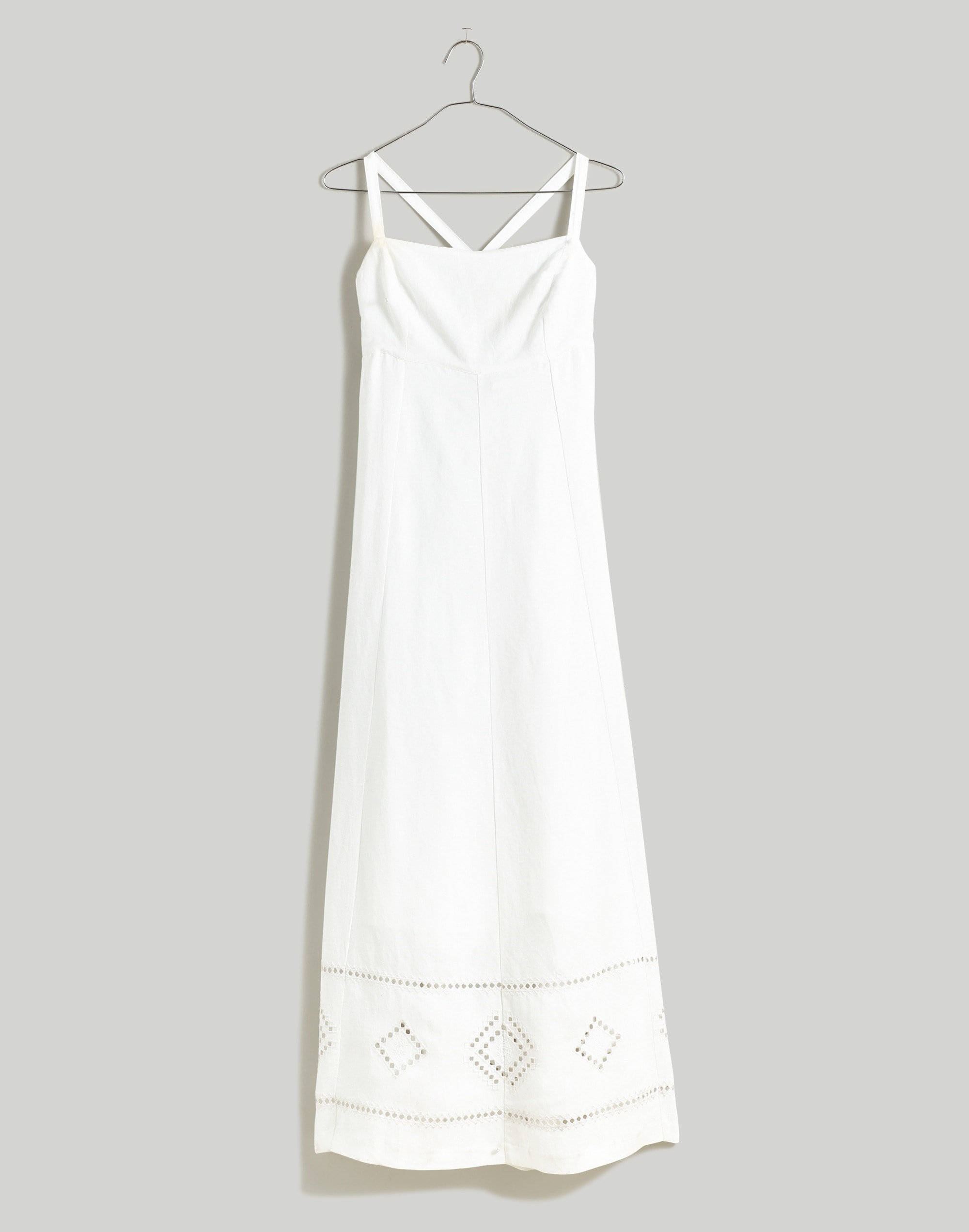 Embroidered Eyelet Tie-Back Cami Midi Dress | Madewell