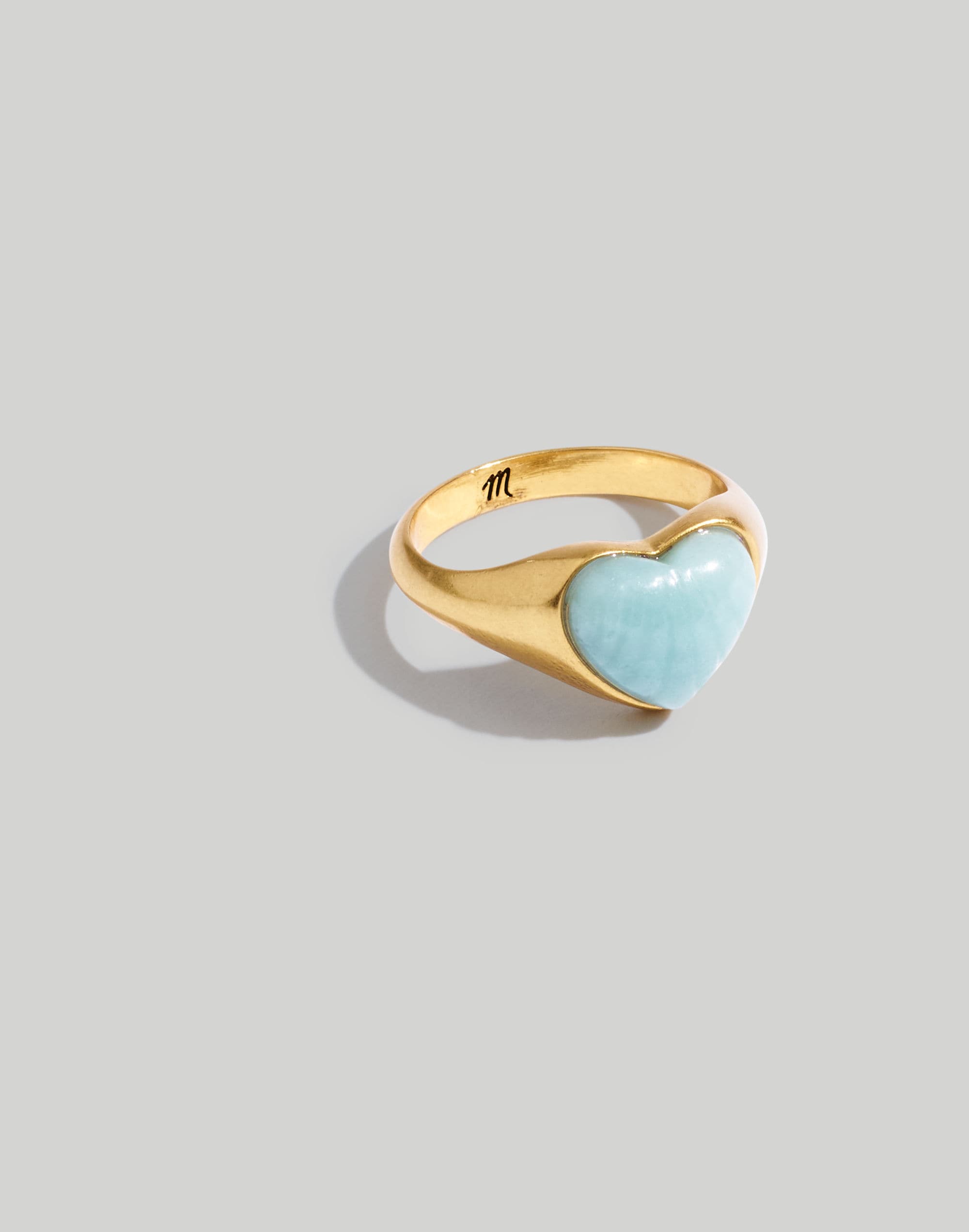 Stone Collection Jade Heart Signet Ring | Madewell