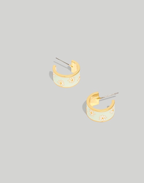 Authentic Louis Vuitton Gold Tone Sweet Monogram Hoop Earrings