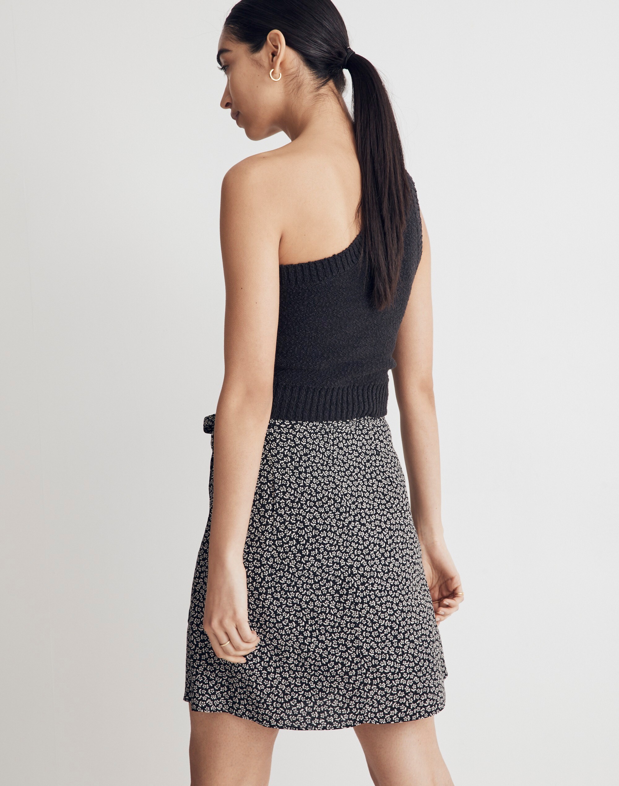 Wrap Mini Skirt in Micro Daisy | Madewell