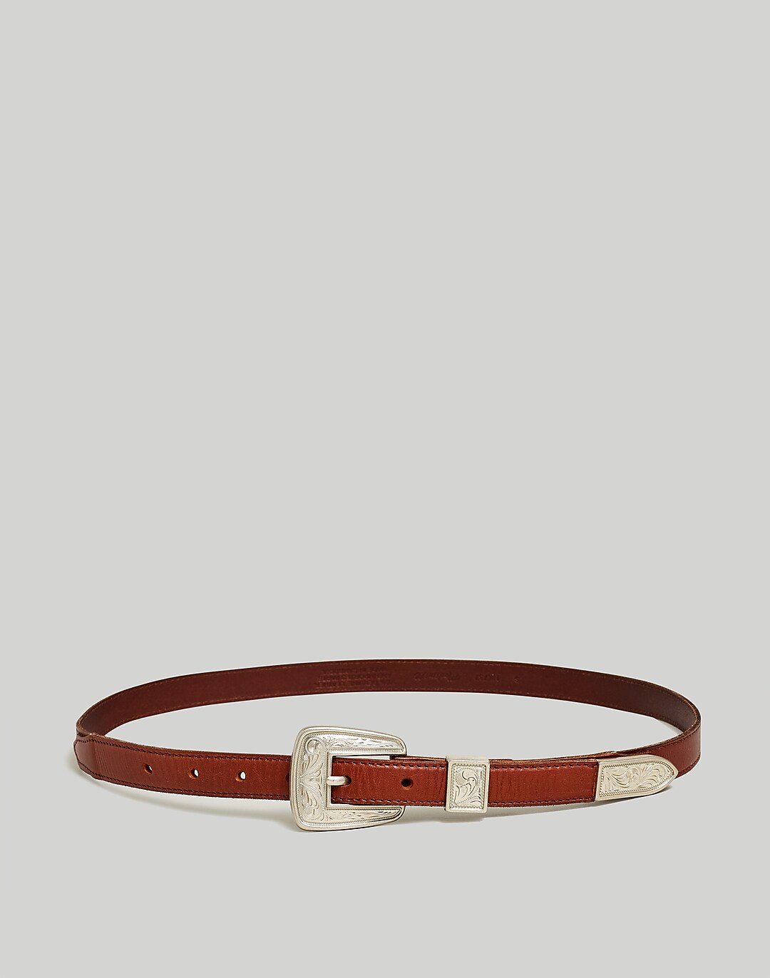 Handwoven honey leather belt, western belt for women - CD974RS