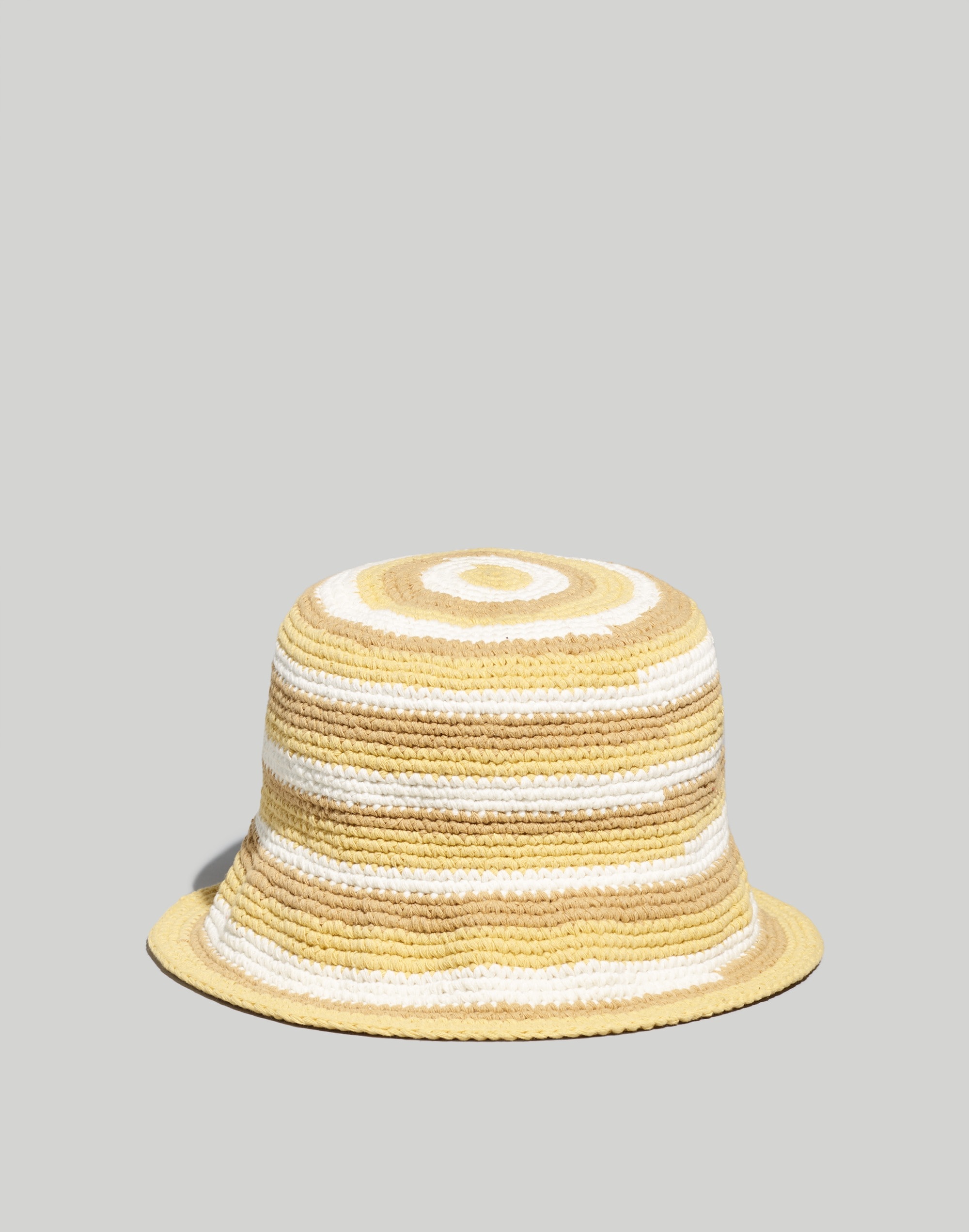 Mw Crocheted Bucket Hat In Earthen Sand