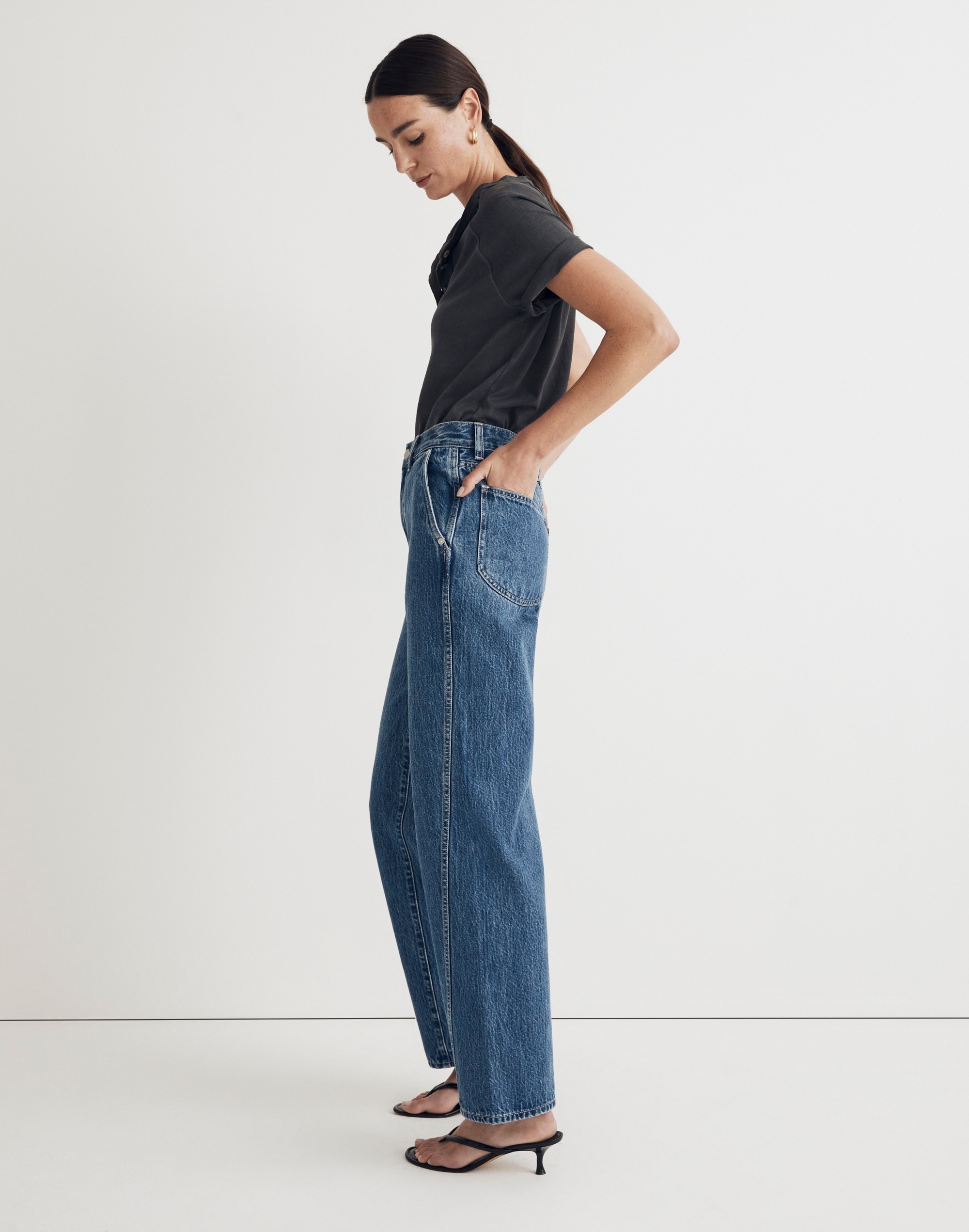 Baggy Straight Jeans in Ensenada Wash: Twisted Seam Edition