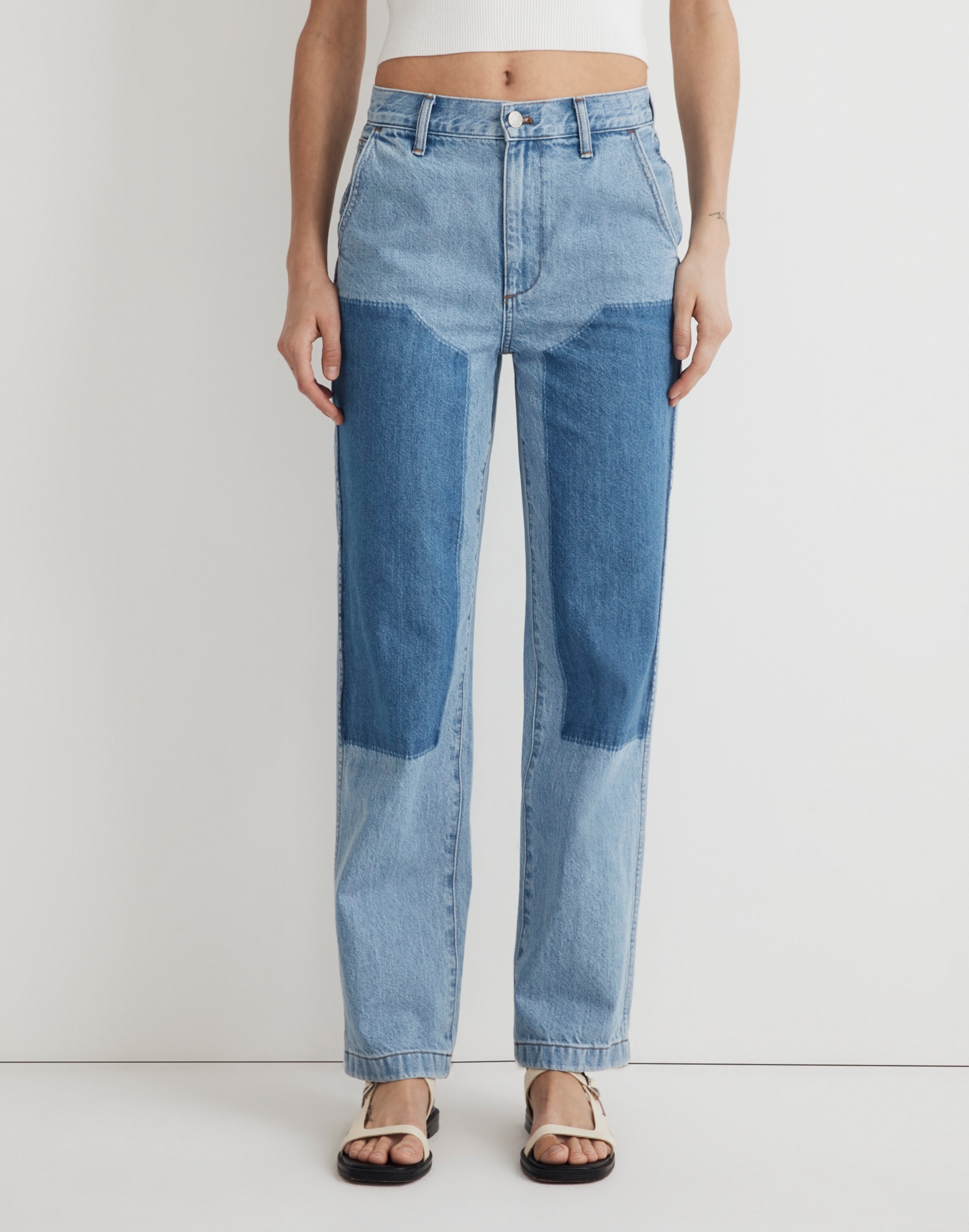 The '90s Straight Jean Hazelfern Wash: Shadow-Panel Edition | Madewell