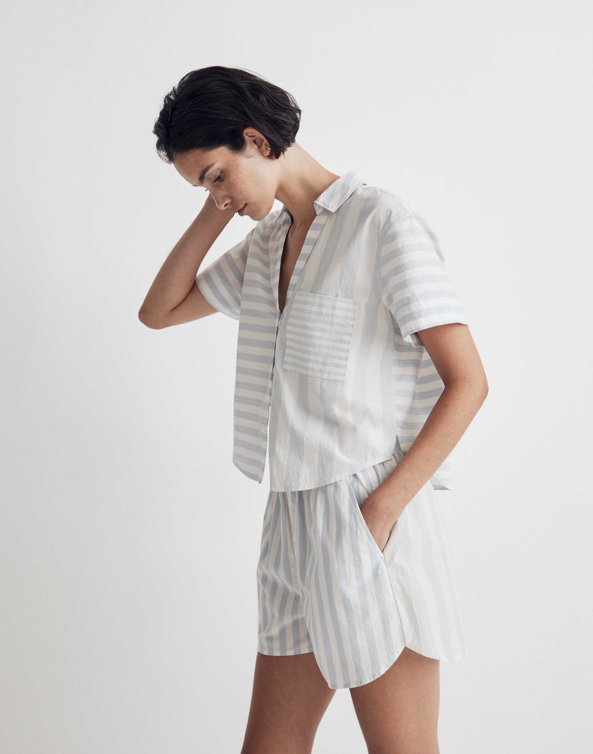 Y-Neck Button up Shirt | Madewell