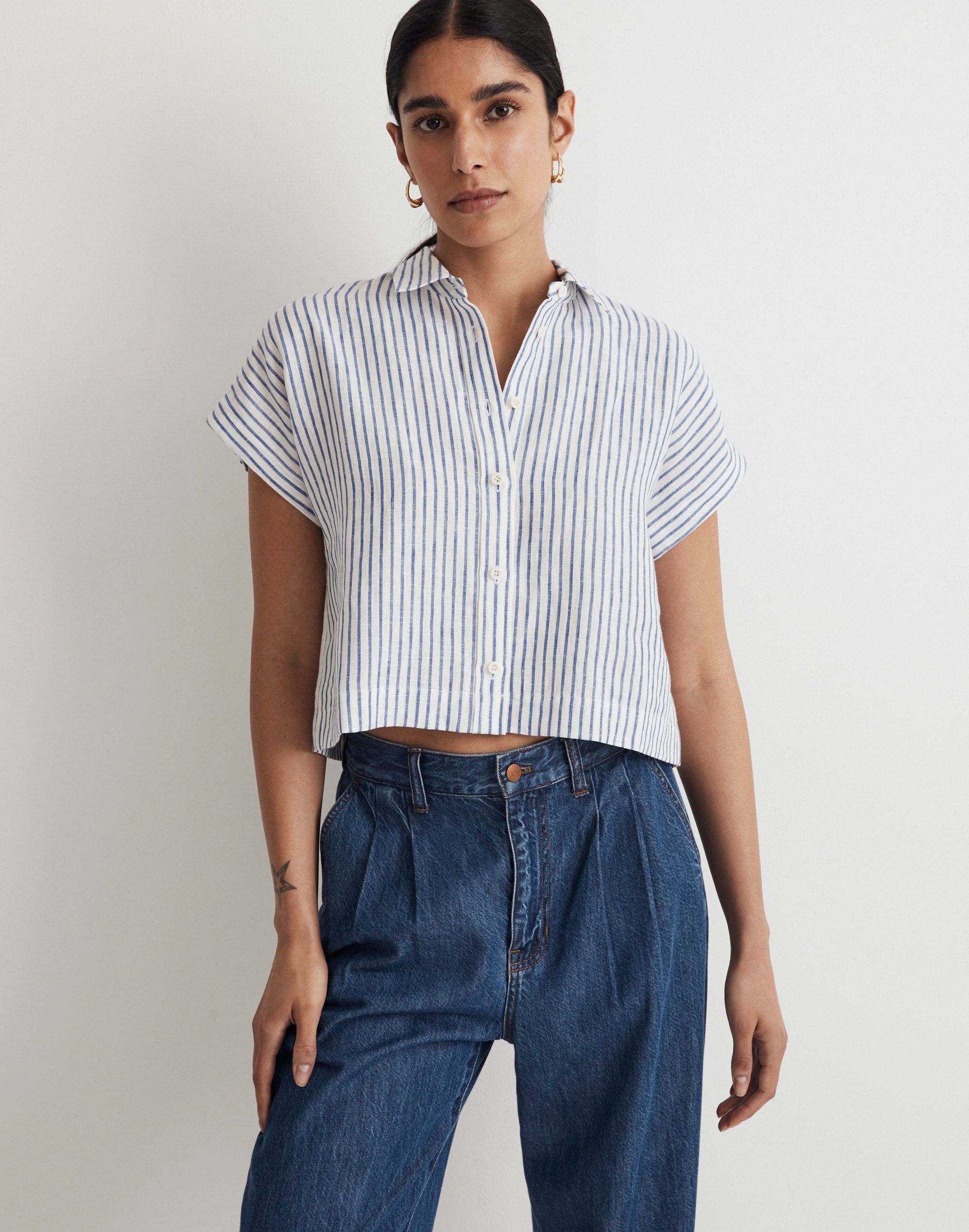 100% Linen Dolman Shirt | Madewell