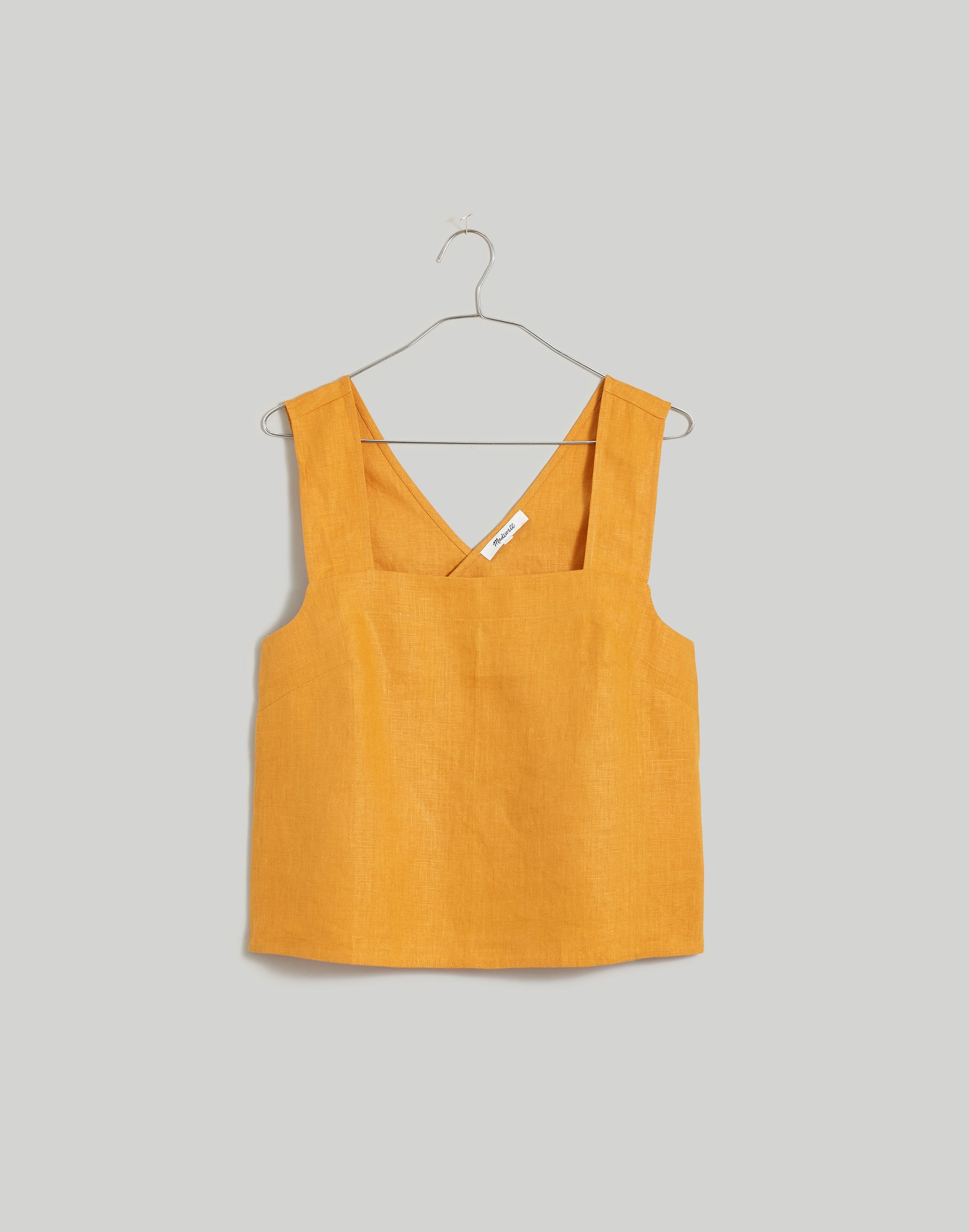 100% Linen Cross-Back Sleeveless Top | Madewell