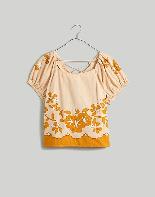 Butterfly Floral Embroidery Print Camisoles Women Tie-Up Straps