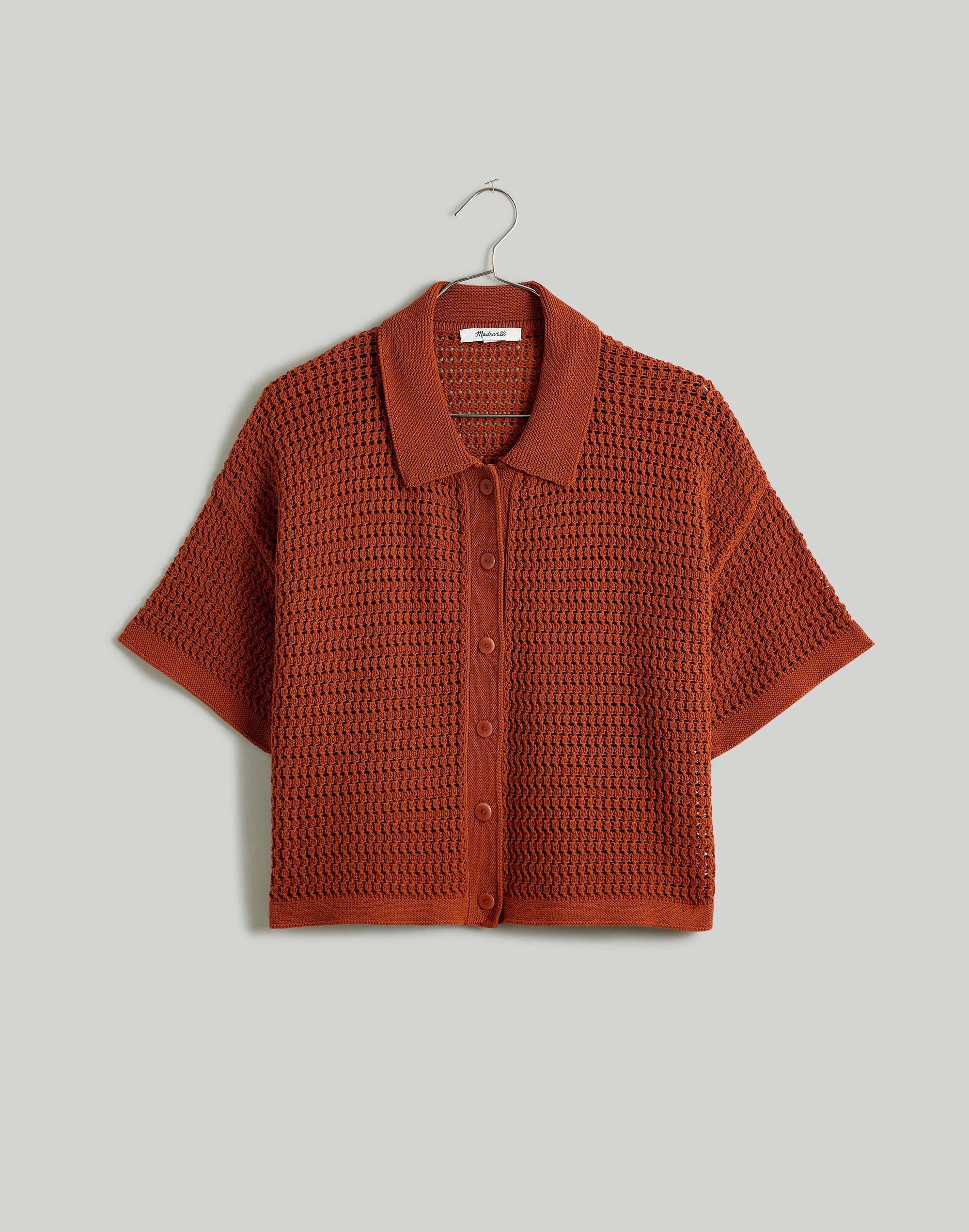 Crochet Button-Down Sweater Tee | Madewell