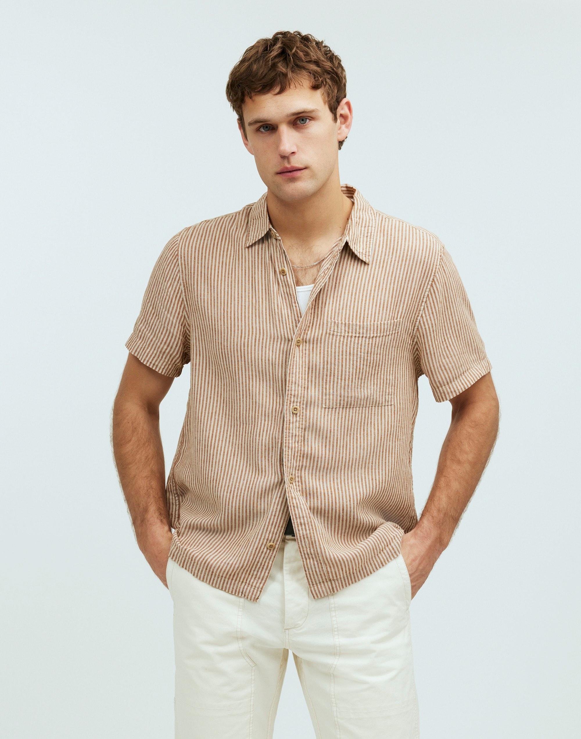 Easy Short-Sleeve Shirt Multi Stripe