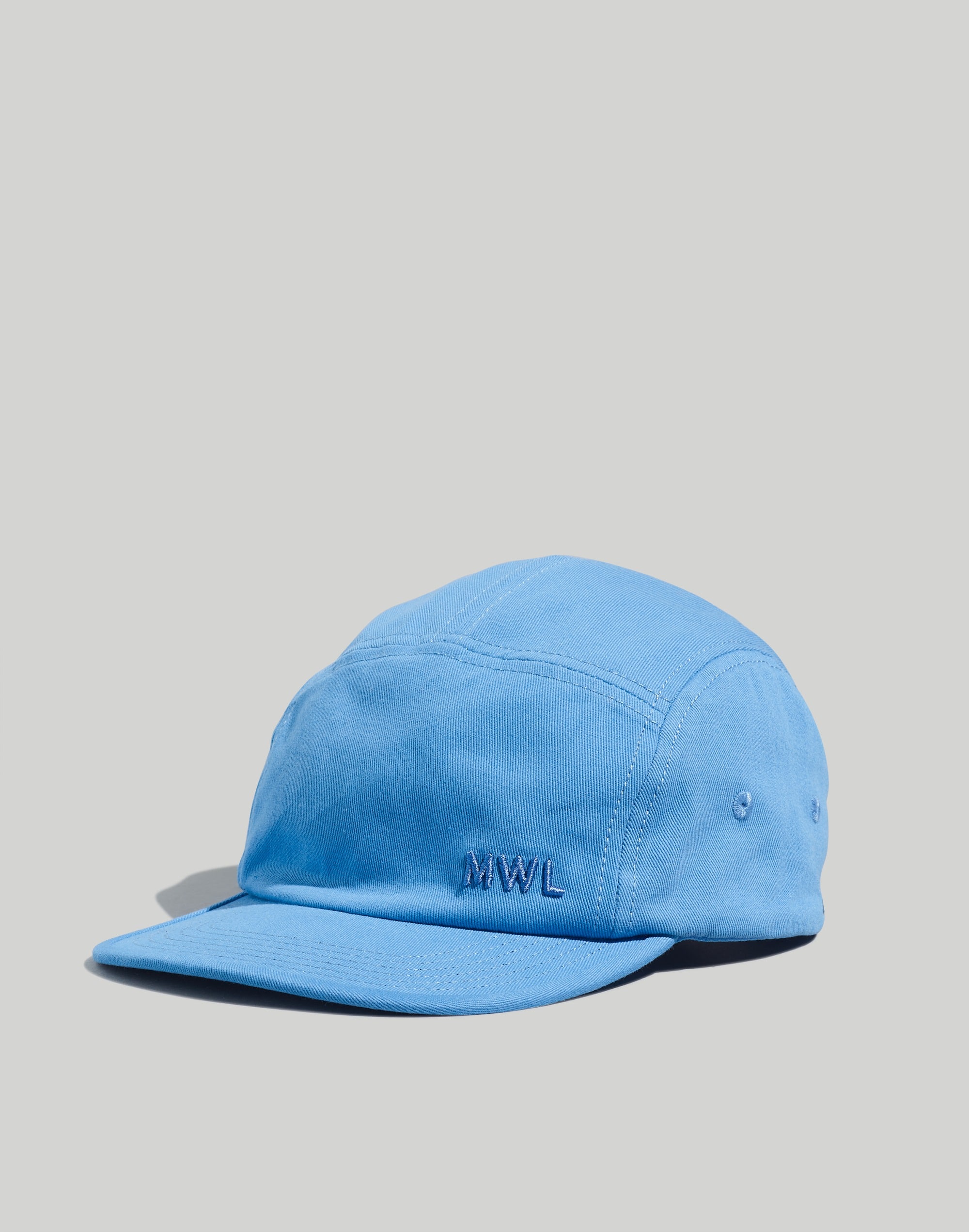 Mw Cotton Canvas Five-panel Baseball Cap In Oasis Blue