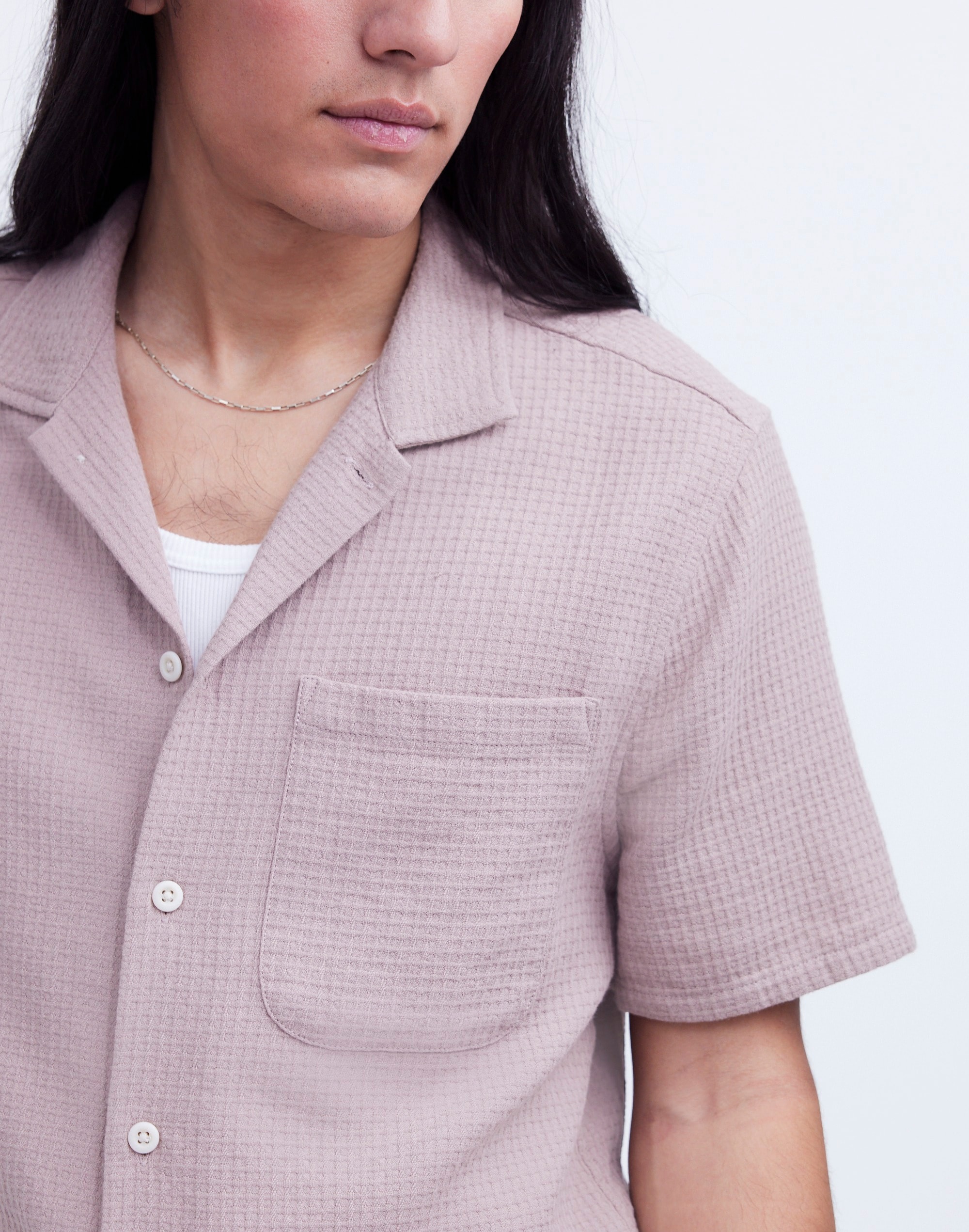 Easy Short-Sleeve Shirt Woven Checkerboard | Madewell