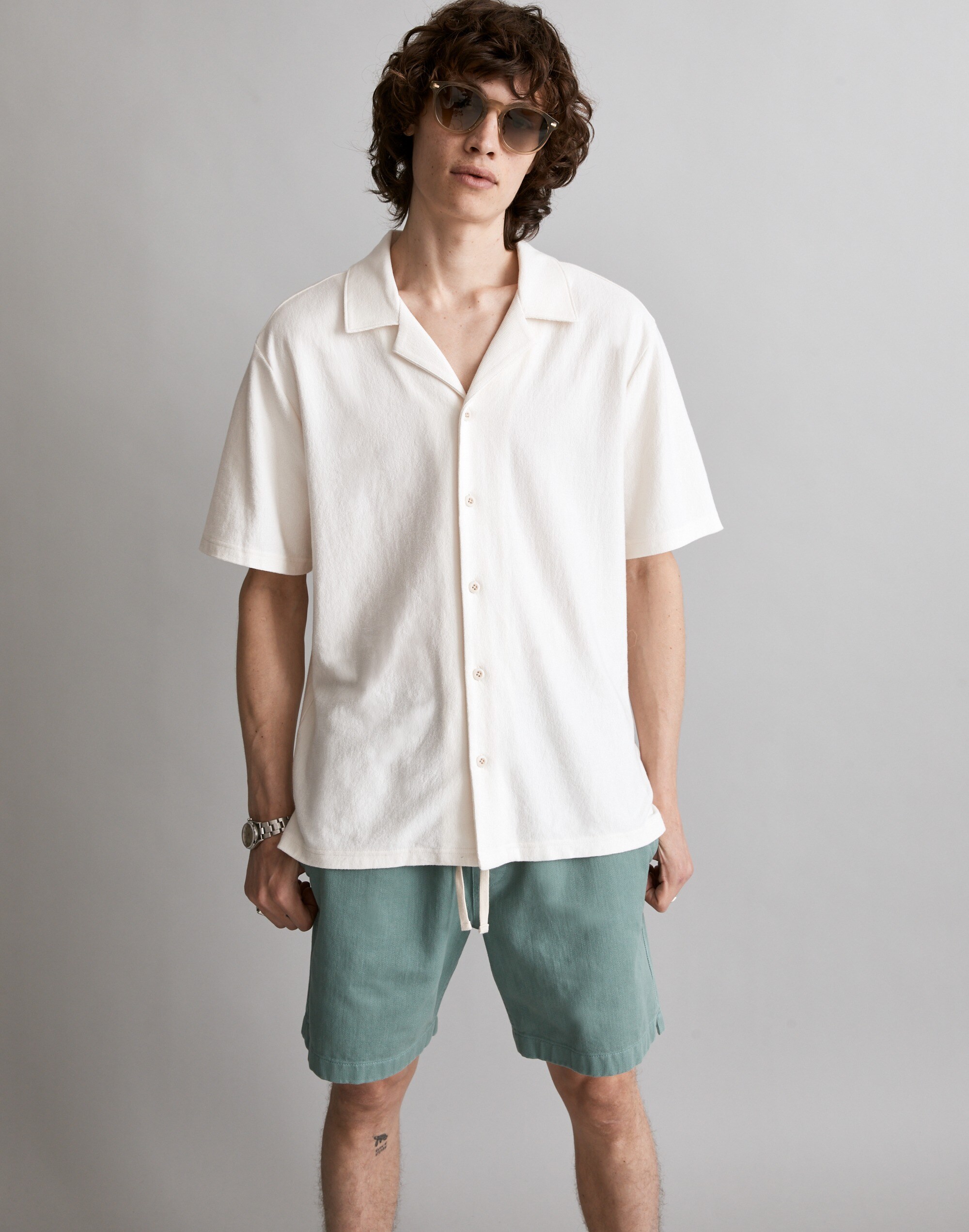 Textured Easy Short-Sleeve Shirt