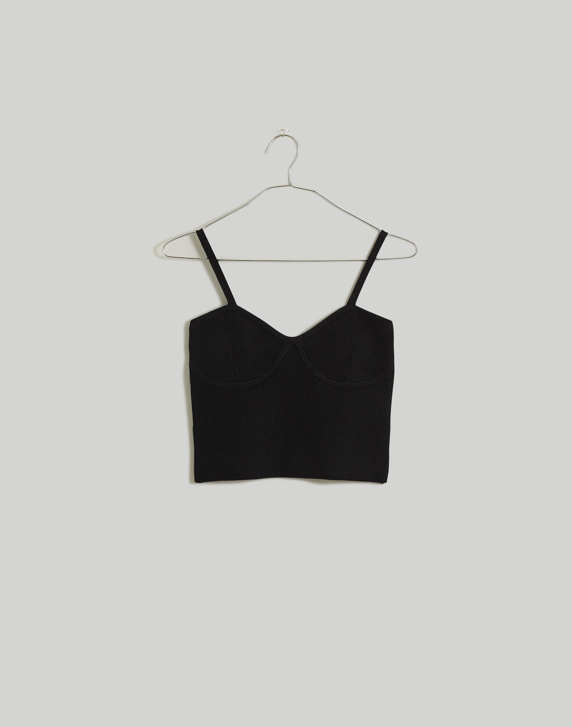 Corset-Detail Crop Sweater Tank | Madewell