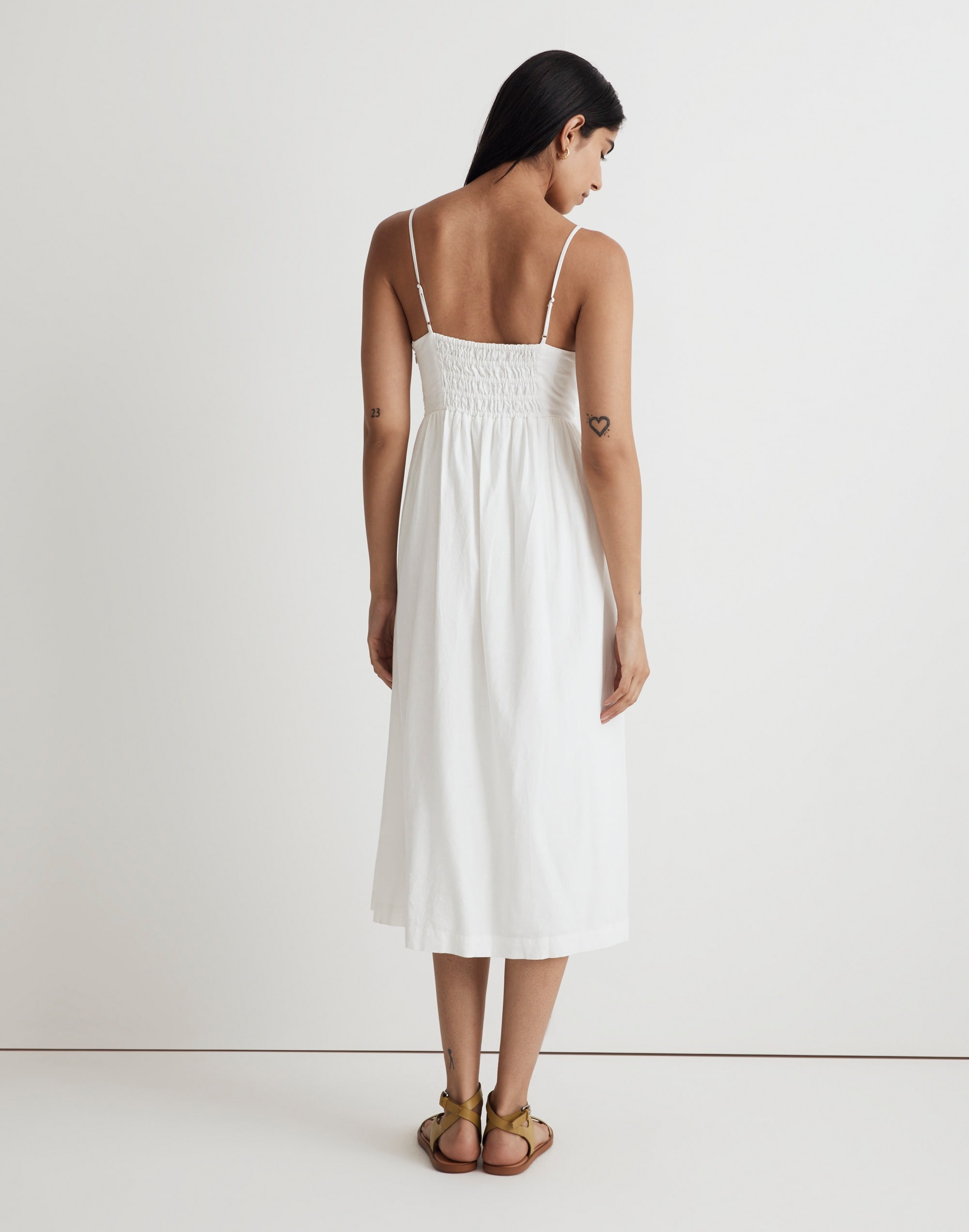 Double-Tie Cutout Sweetheart Midi Dress | Madewell