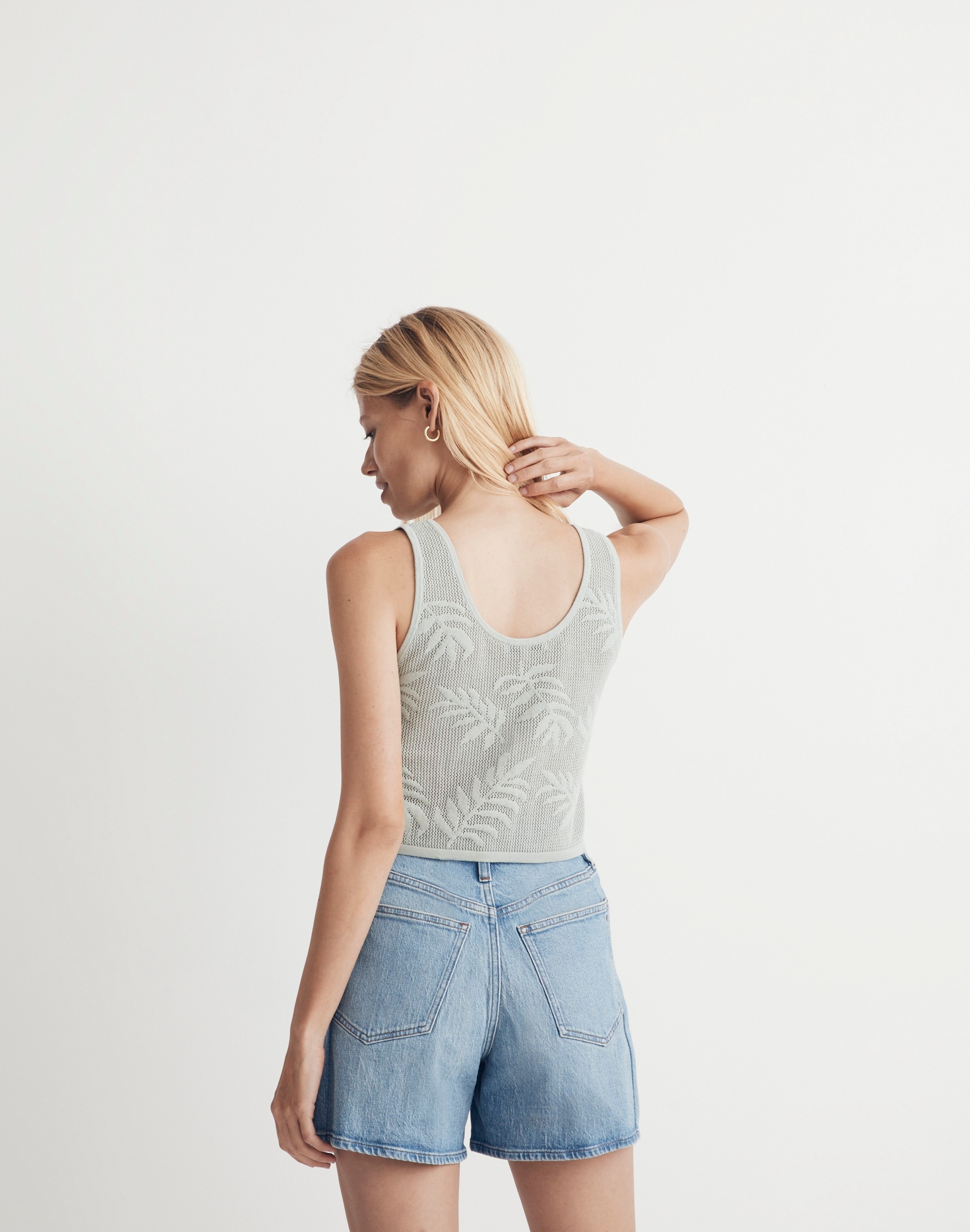 Palm-Stitch Crop Sweater Tank | Madewell