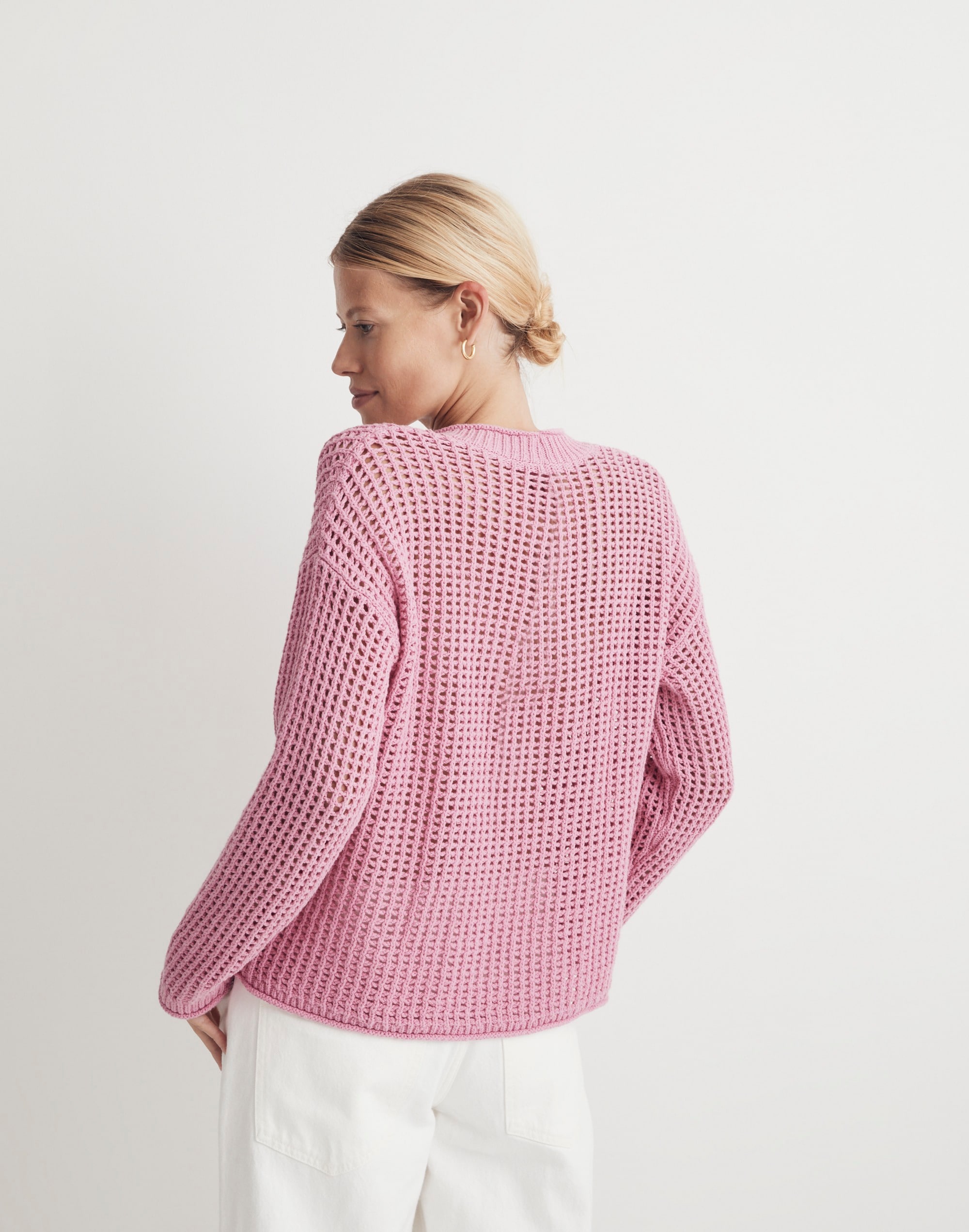 Open-Stitch V-Neck Pullover Sweater | Madewell