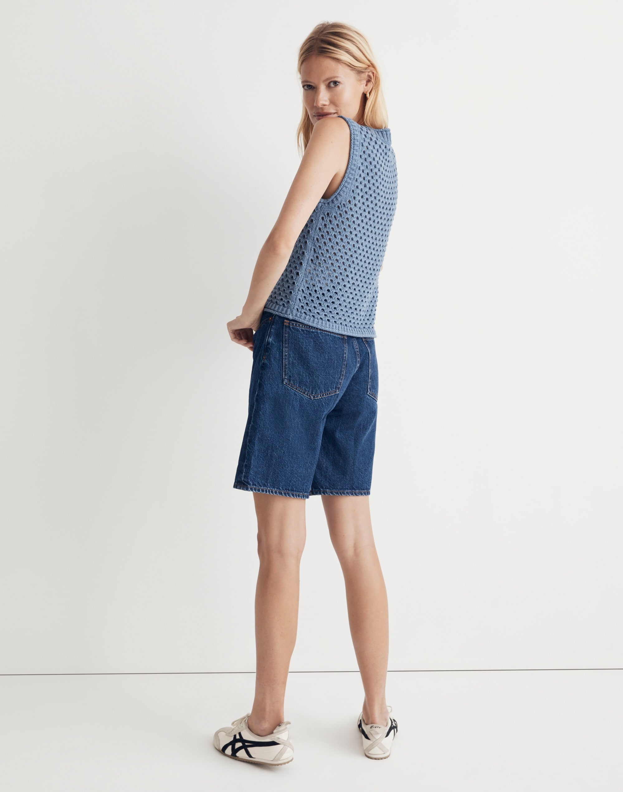 Open-Stitch Crop Sweater Vest | Madewell