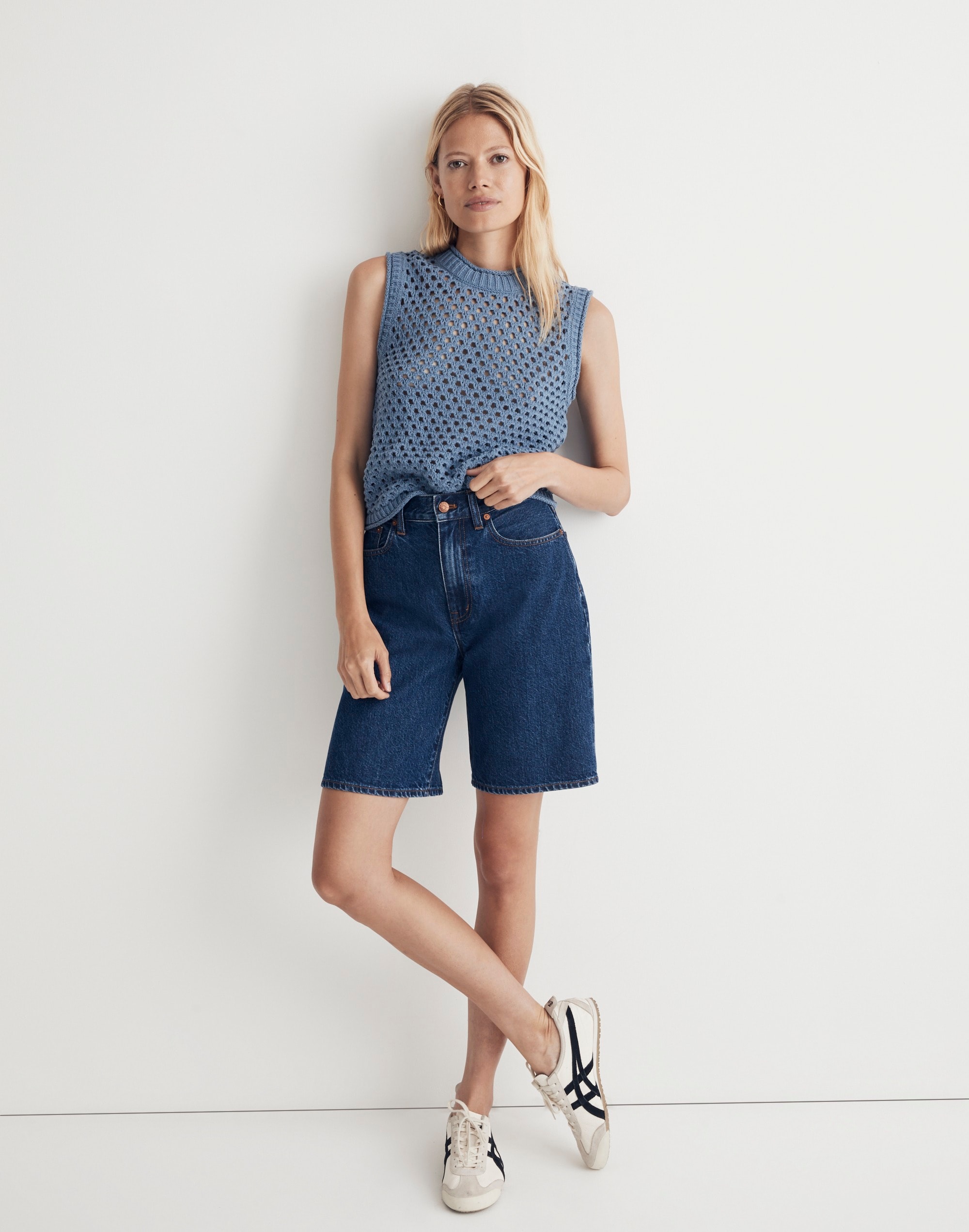 Open-Stitch Crop Sweater Vest | Madewell