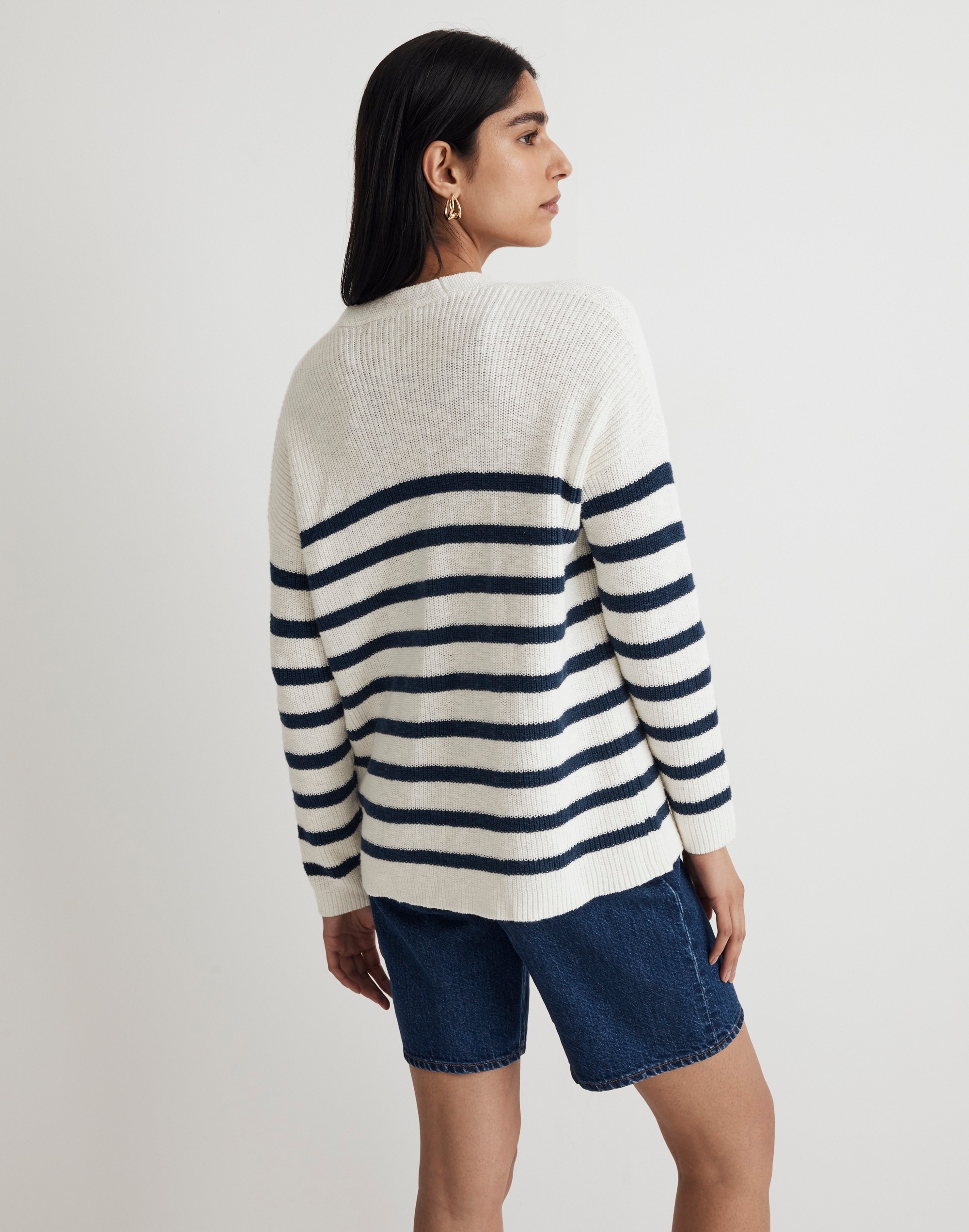 V-Neck Button-Front Long Cardigan Sweater | Madewell