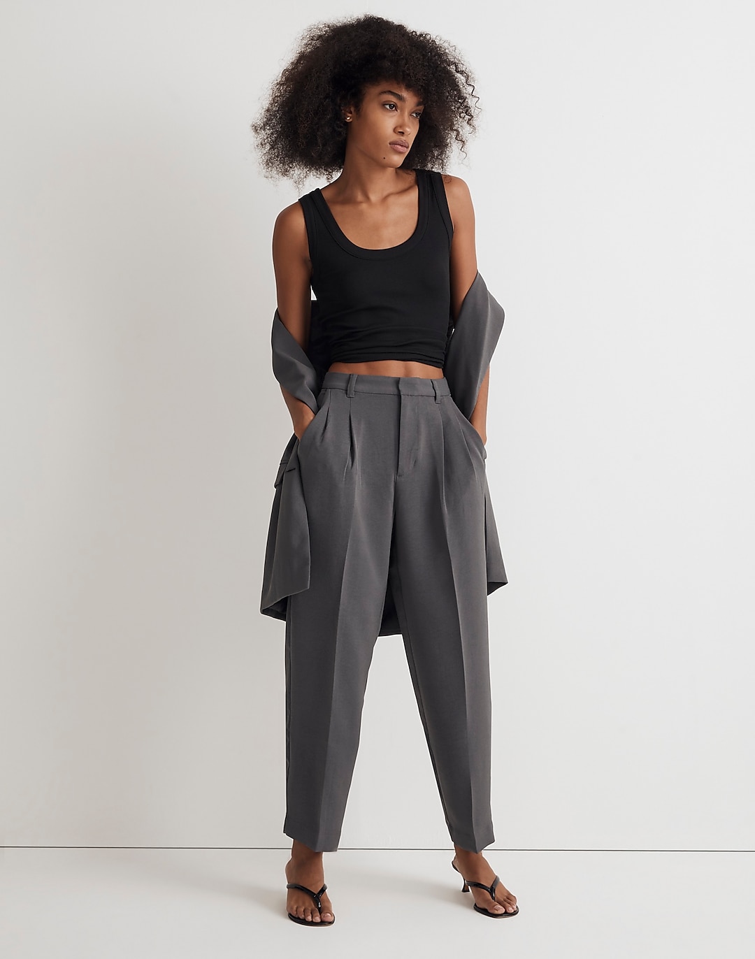 Pleat Don't Go High-Waisted Tapered Pants  Tapered pants, Tapered trousers,  High waisted