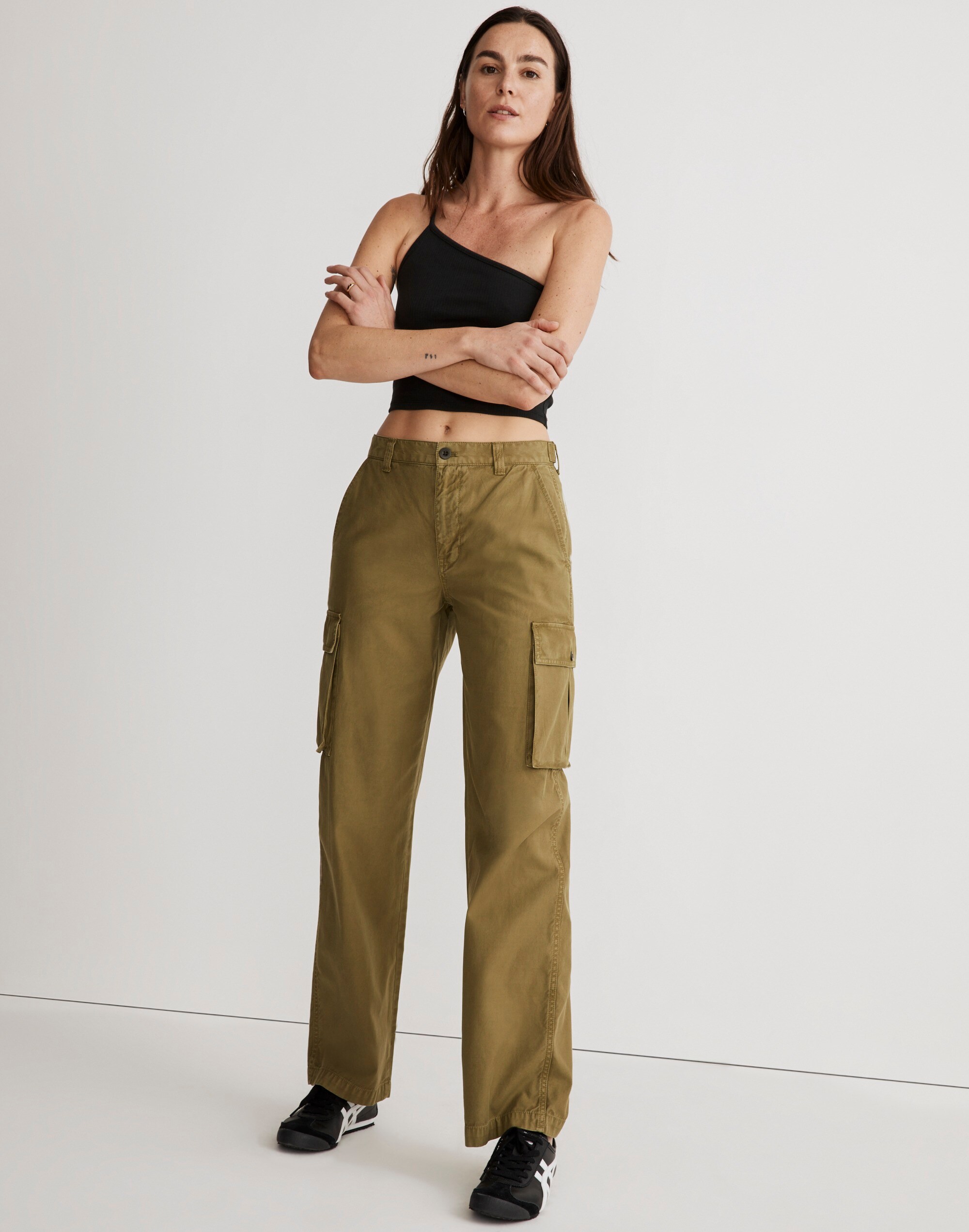 Garment-Dyed Low-Slung Straight Cargo Pants | Madewell